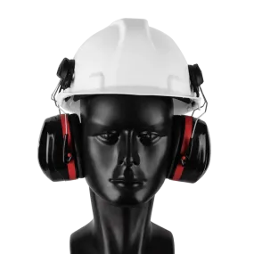 30db Professional black defender hardhat cap earmuffs