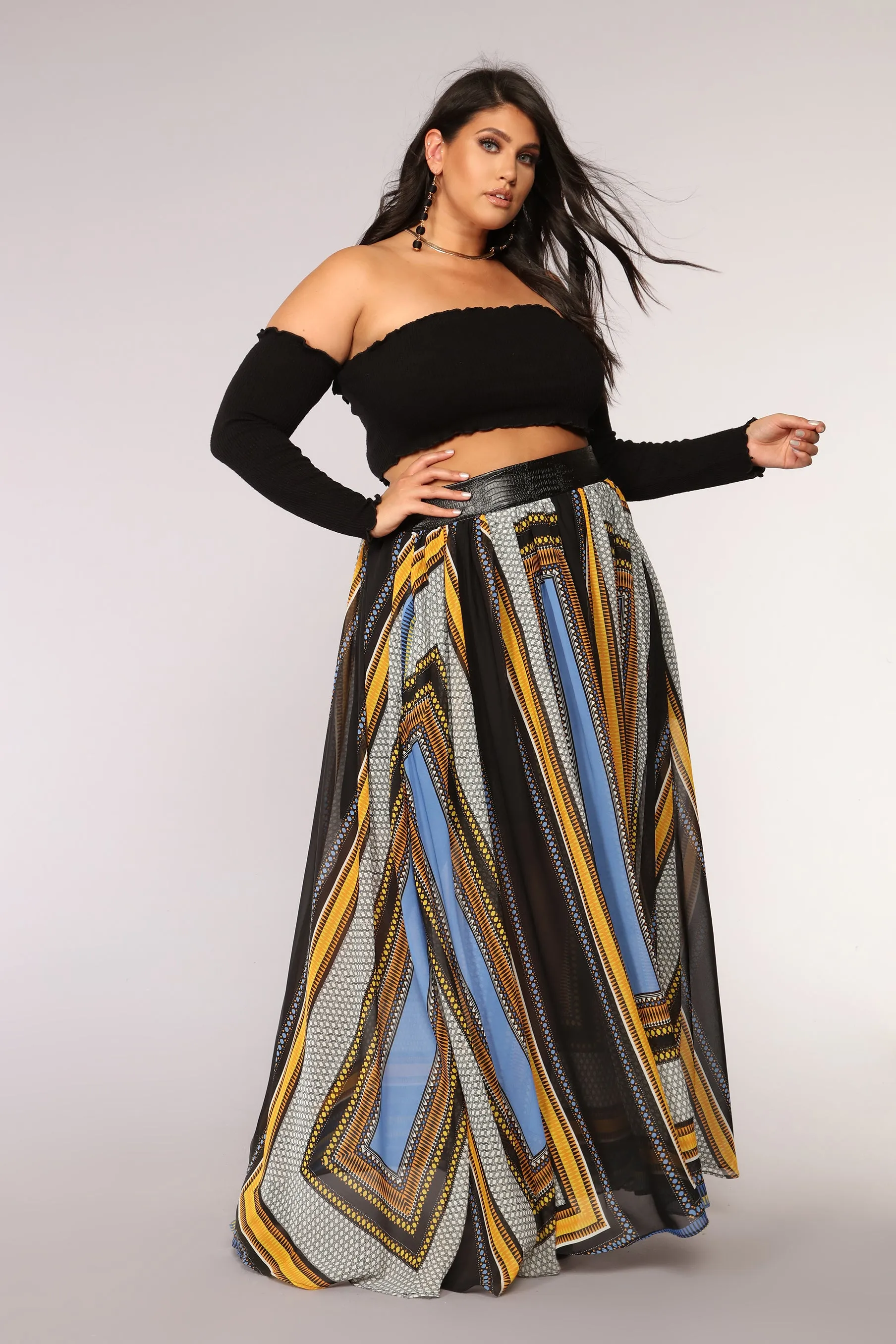 Adaline Maxi Skirt - Blue