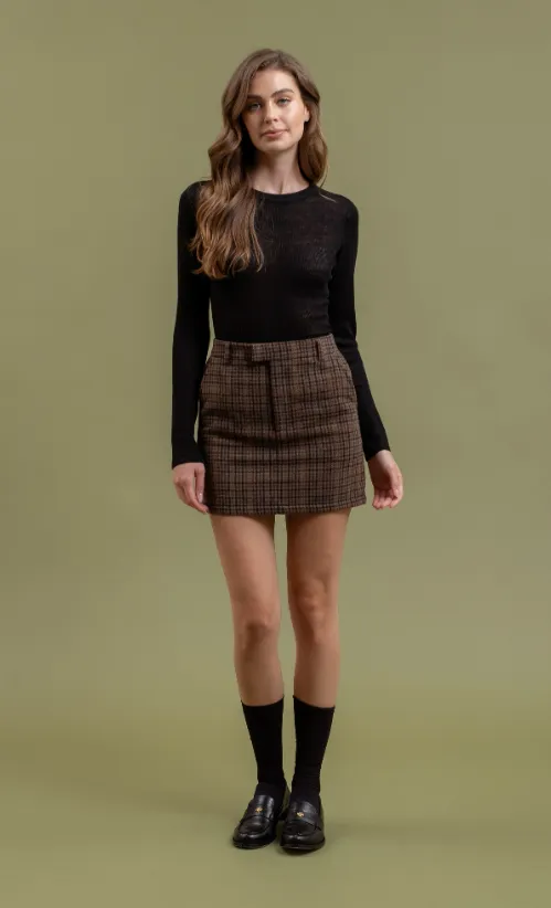 Addison Plaid Mini Skirt