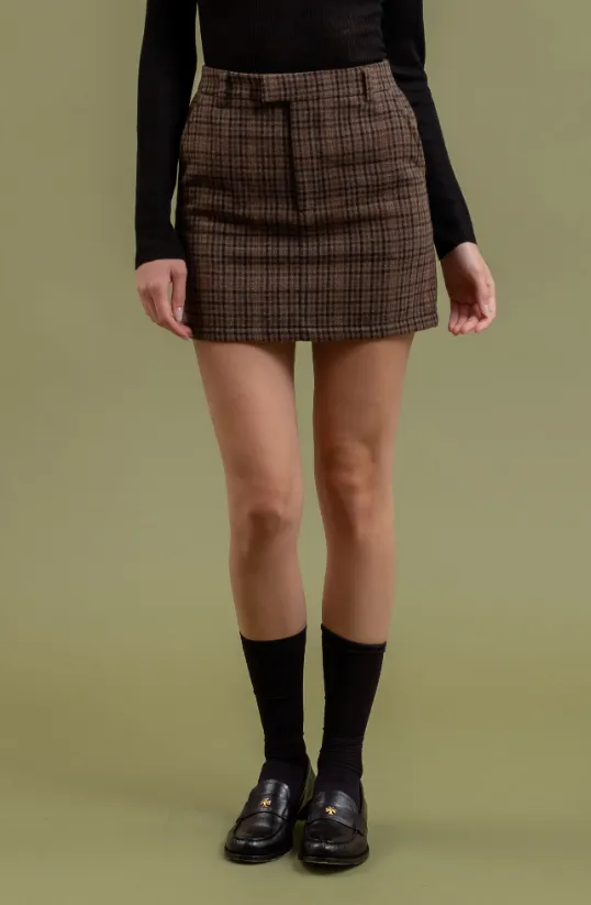 Addison Plaid Mini Skirt