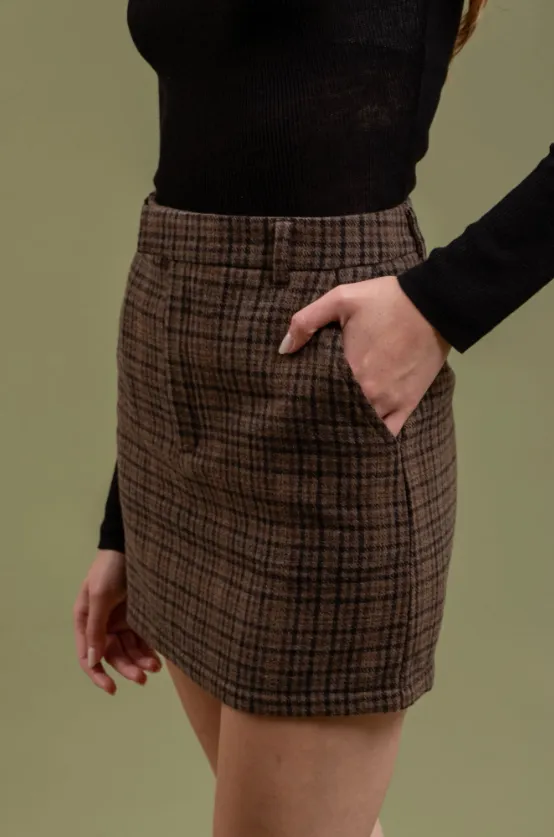 Addison Plaid Mini Skirt