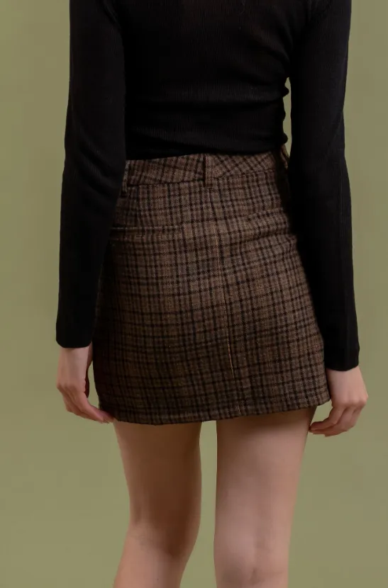 Addison Plaid Mini Skirt