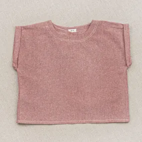 Adèle Top in Rose Chambray by Ketiketa - Last Ones In Stock - 8-10 Years