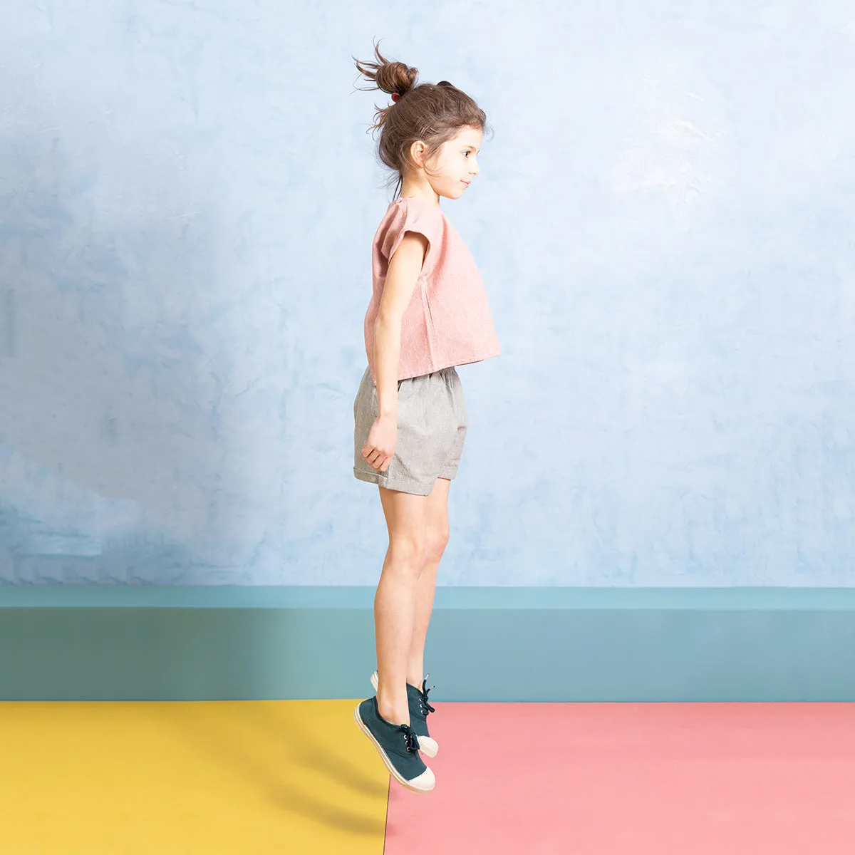 Adèle Top in Rose Chambray by Ketiketa - Last Ones In Stock - 8-10 Years