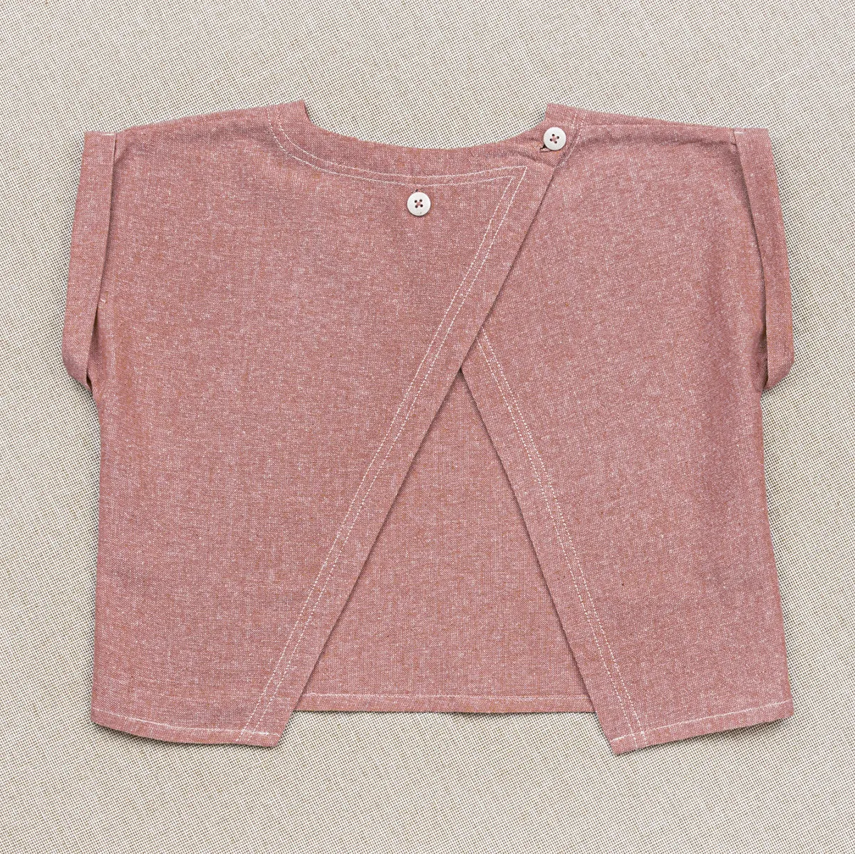 Adèle Top in Rose Chambray by Ketiketa - Last Ones In Stock - 8-10 Years