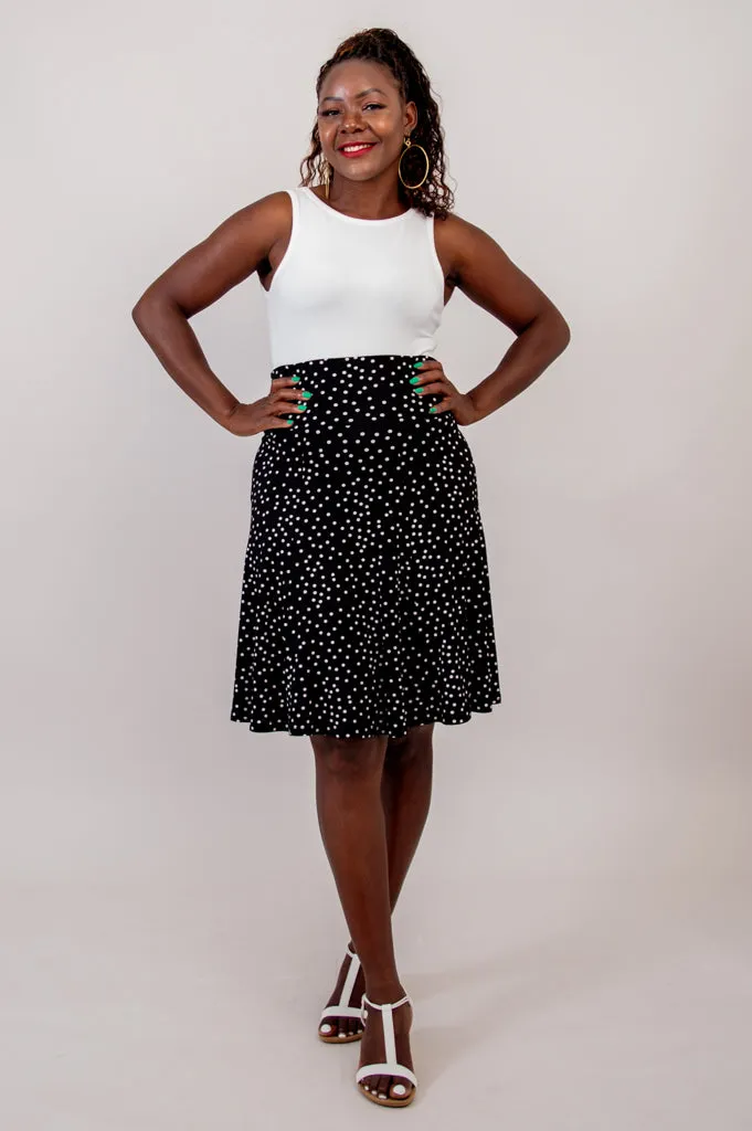 Aly Skirt, Polka, Bamboo