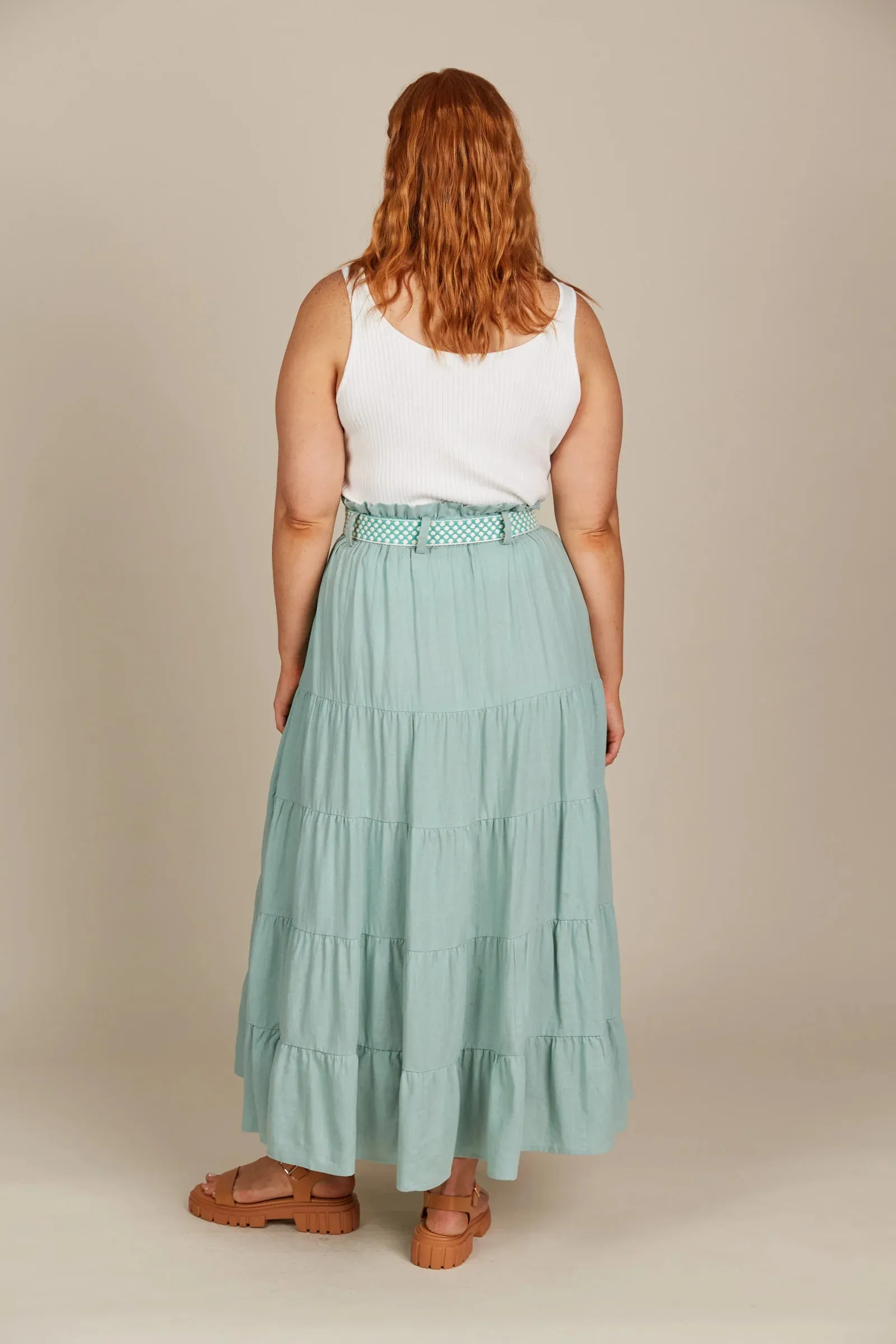 Amelie Maxi Skirt Seafoam