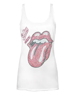 Amplified Rolling Stones Diamante Lick Women's Vest