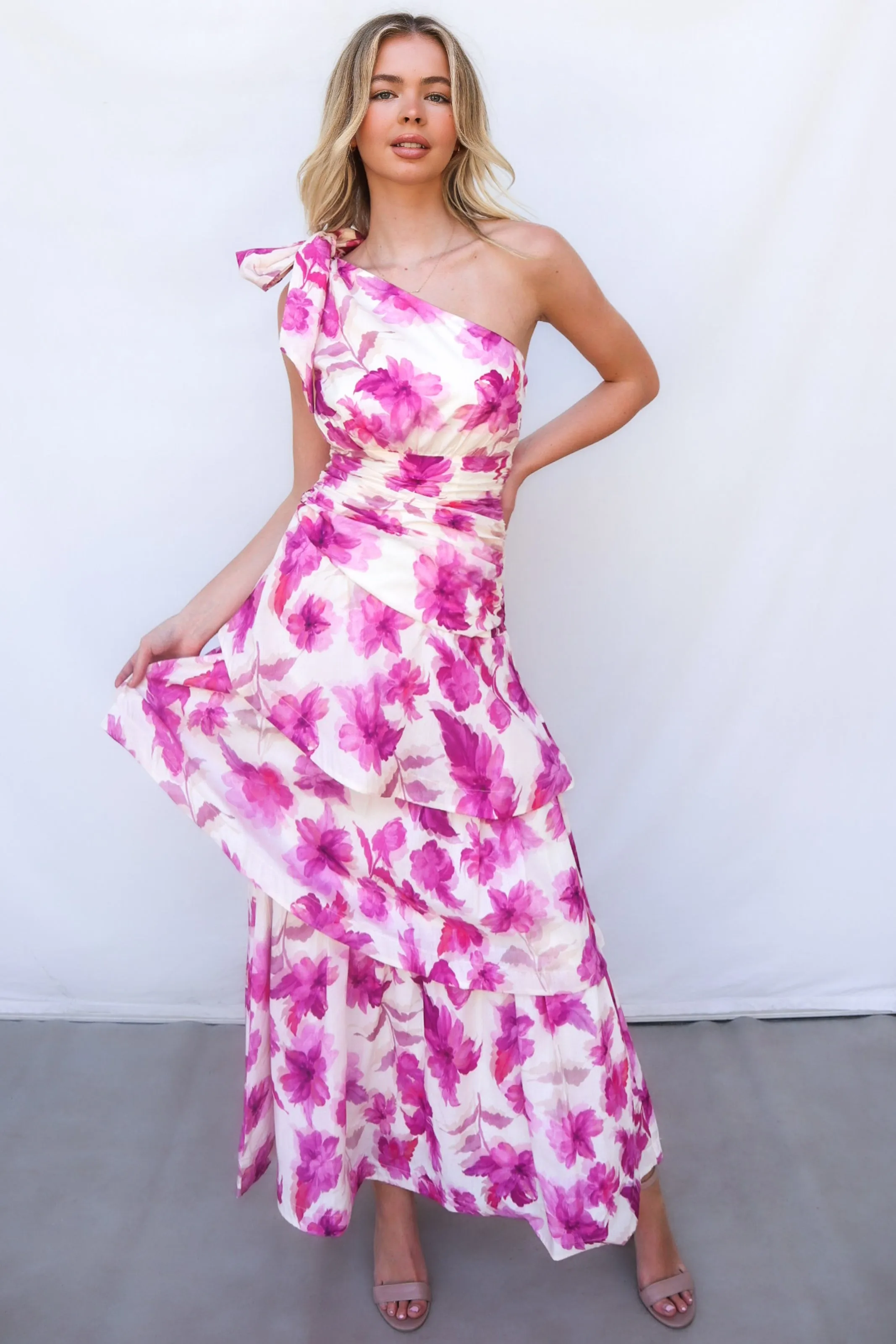 Antonia Maxi Dress - Pink Floral