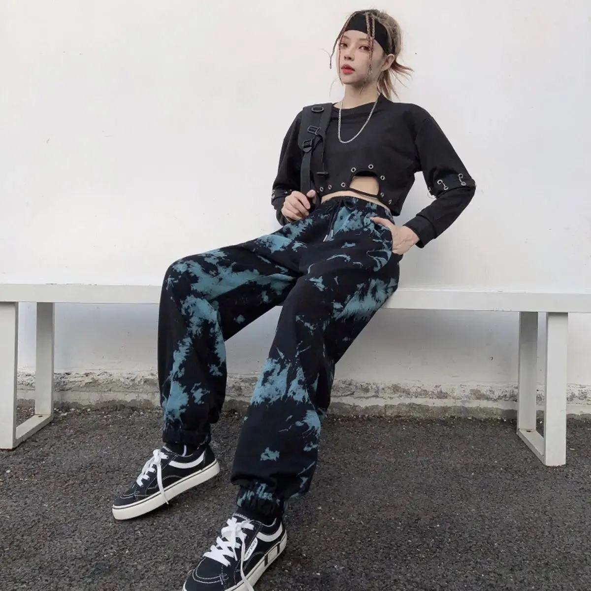 Asuka Tie-Dye Hip Hop Cargo Pants