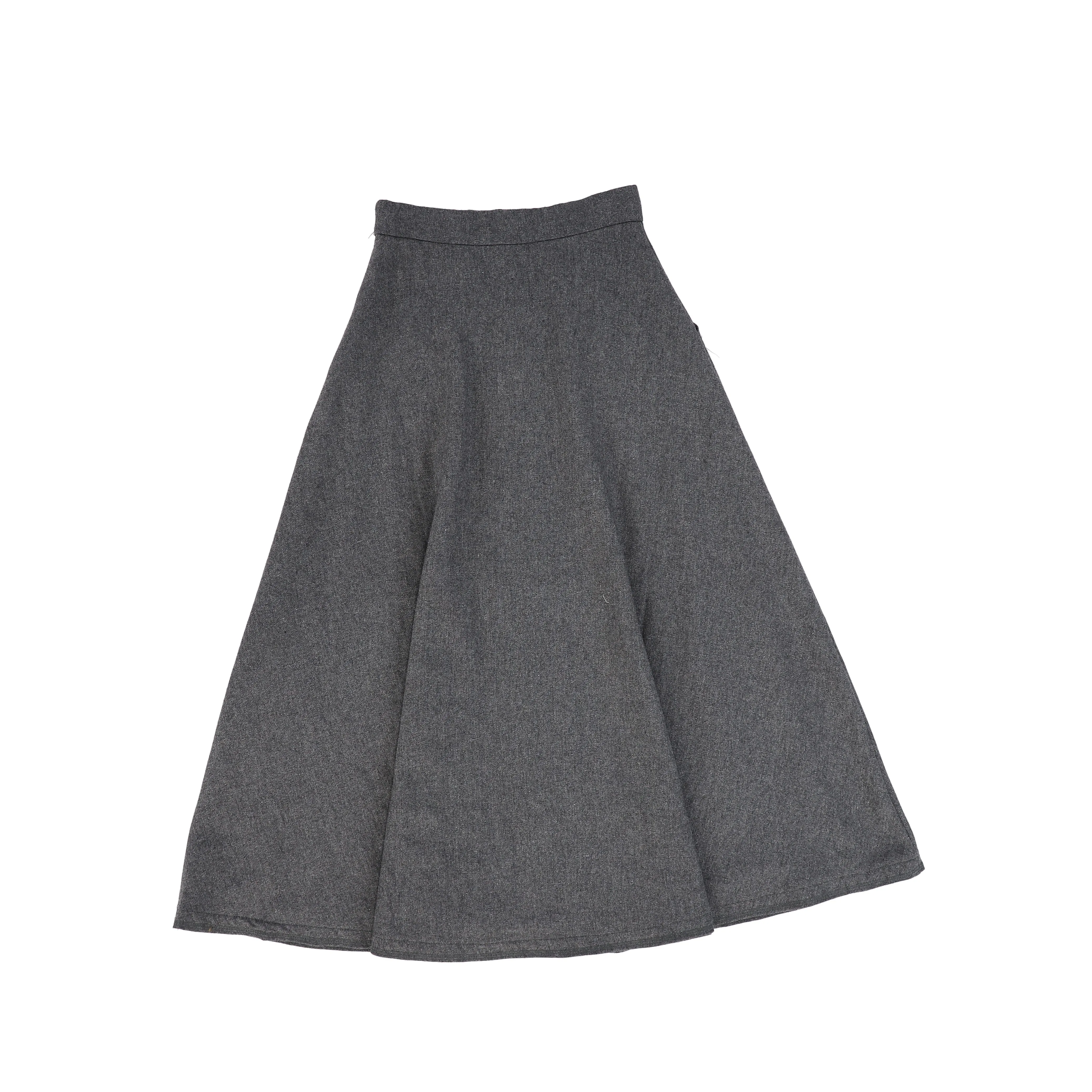 Bamboo Charcoal Wool Pocket Midi Skirt