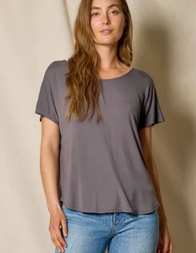 Bamboo Dolman Tee - Grey