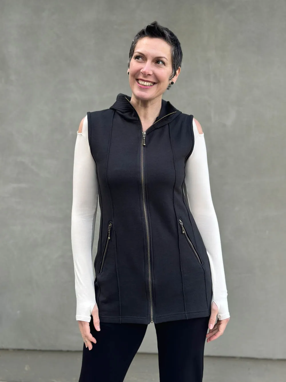 Bamboo Fleece Midi Vest