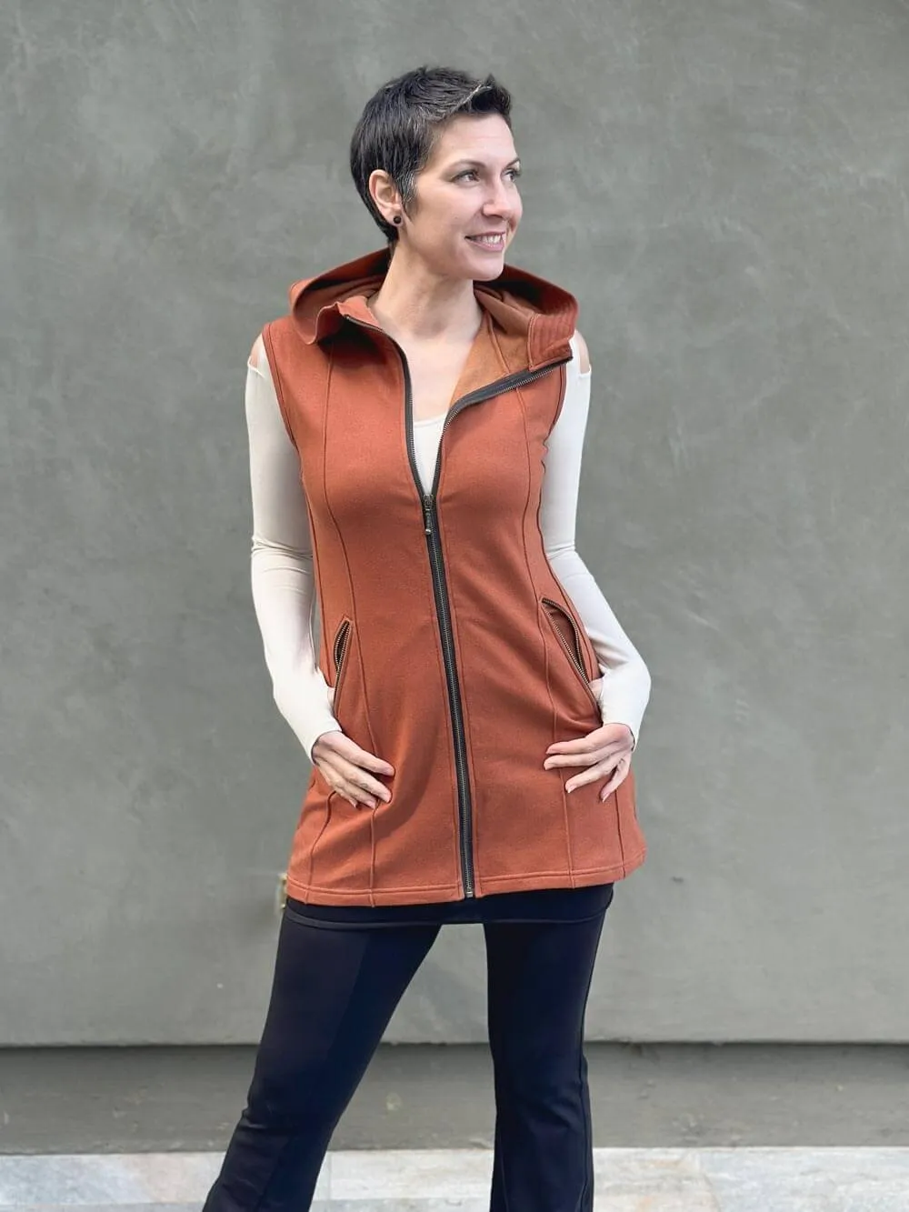 Bamboo Fleece Midi Vest