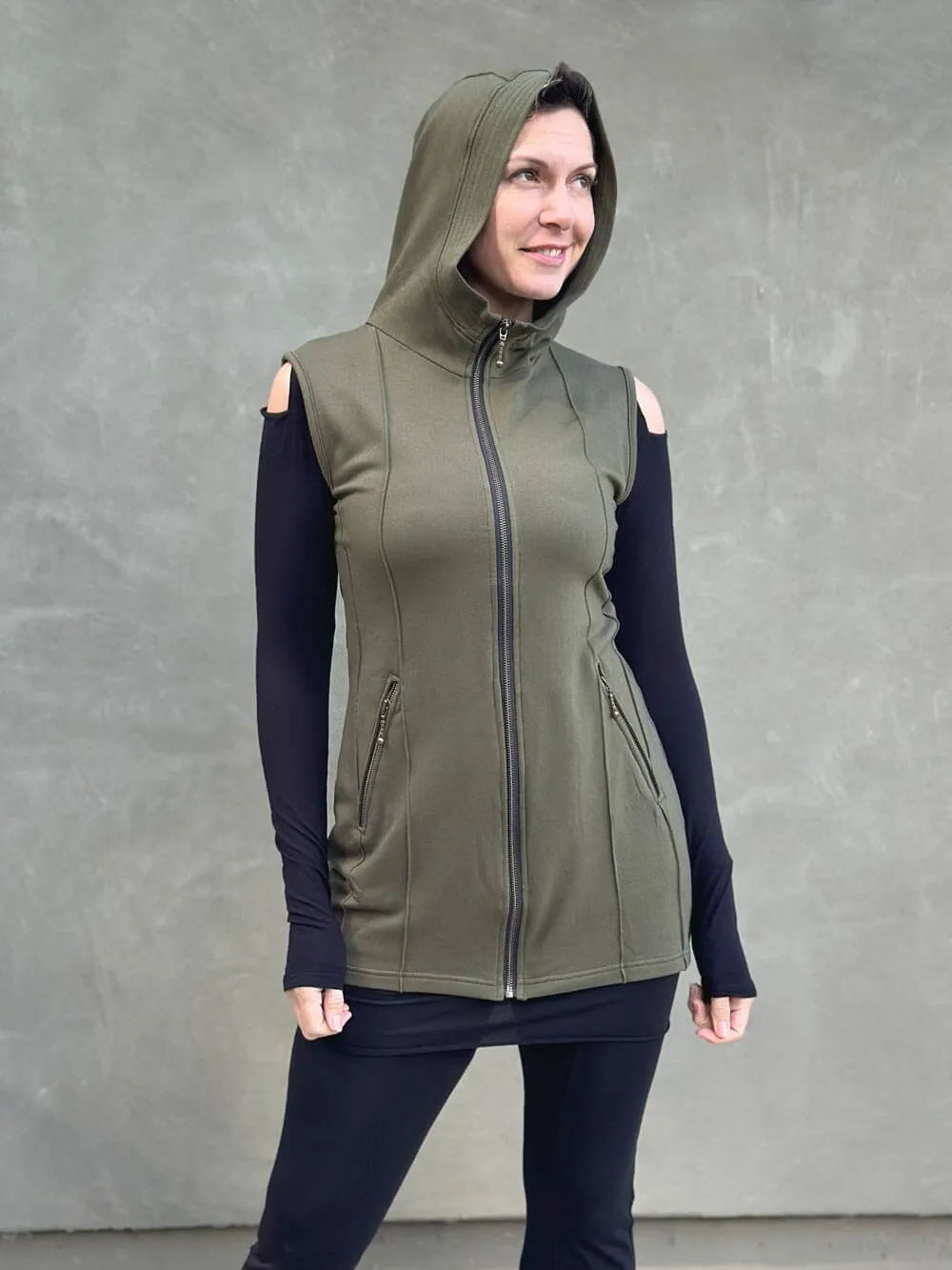 Bamboo Fleece Midi Vest