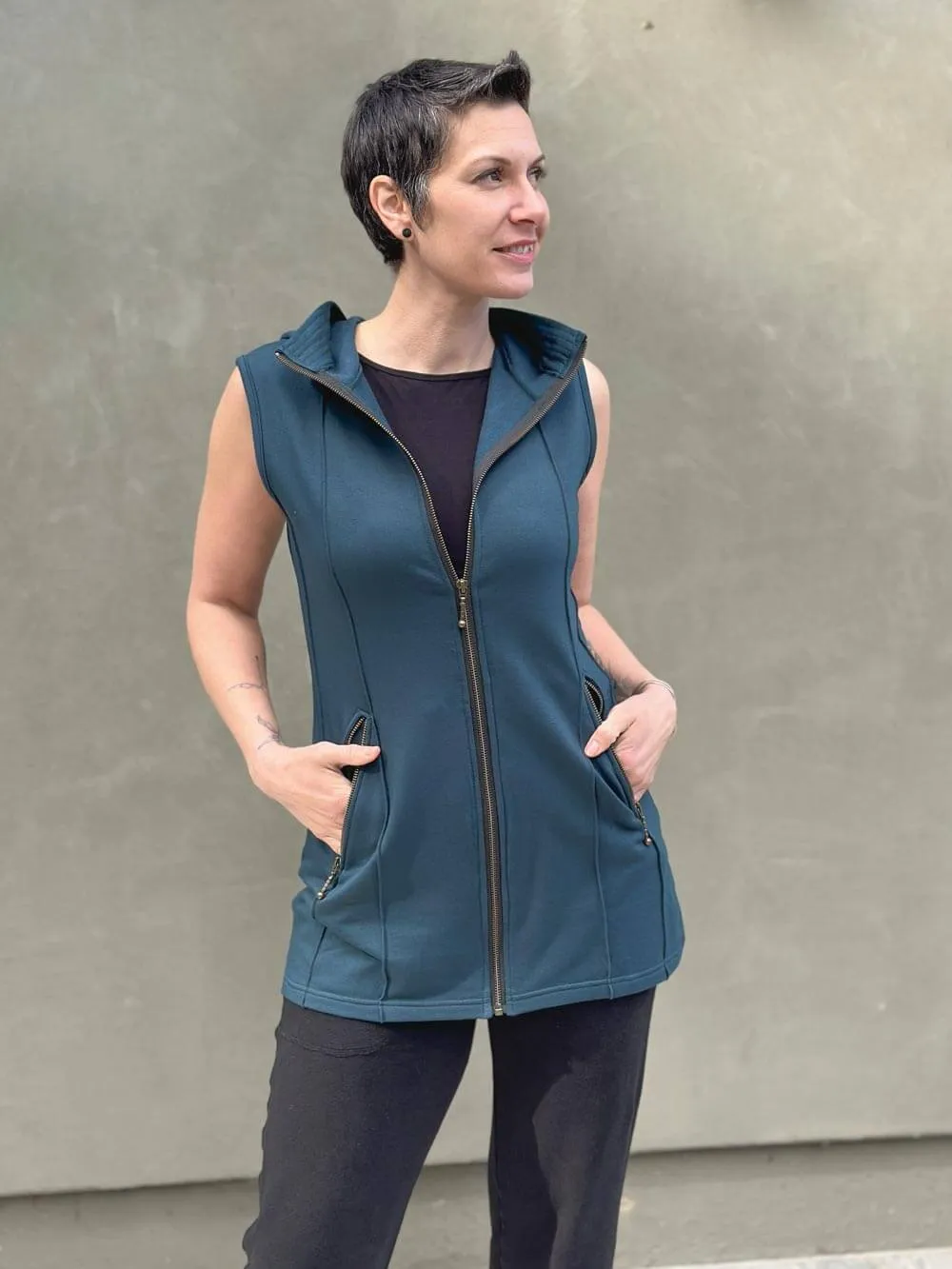 Bamboo Fleece Midi Vest