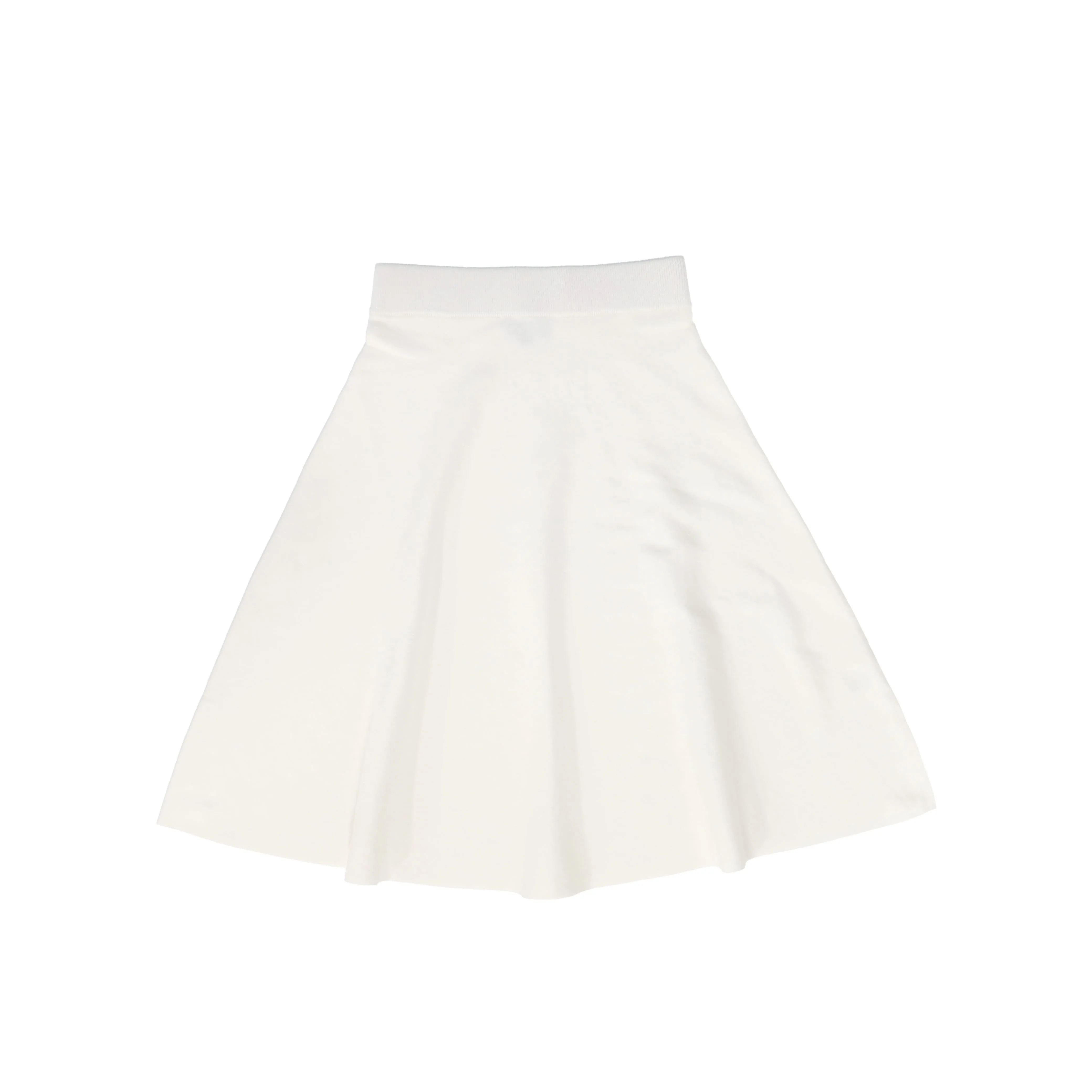 Bamboo Ivory Knit Seam Flare Skirt