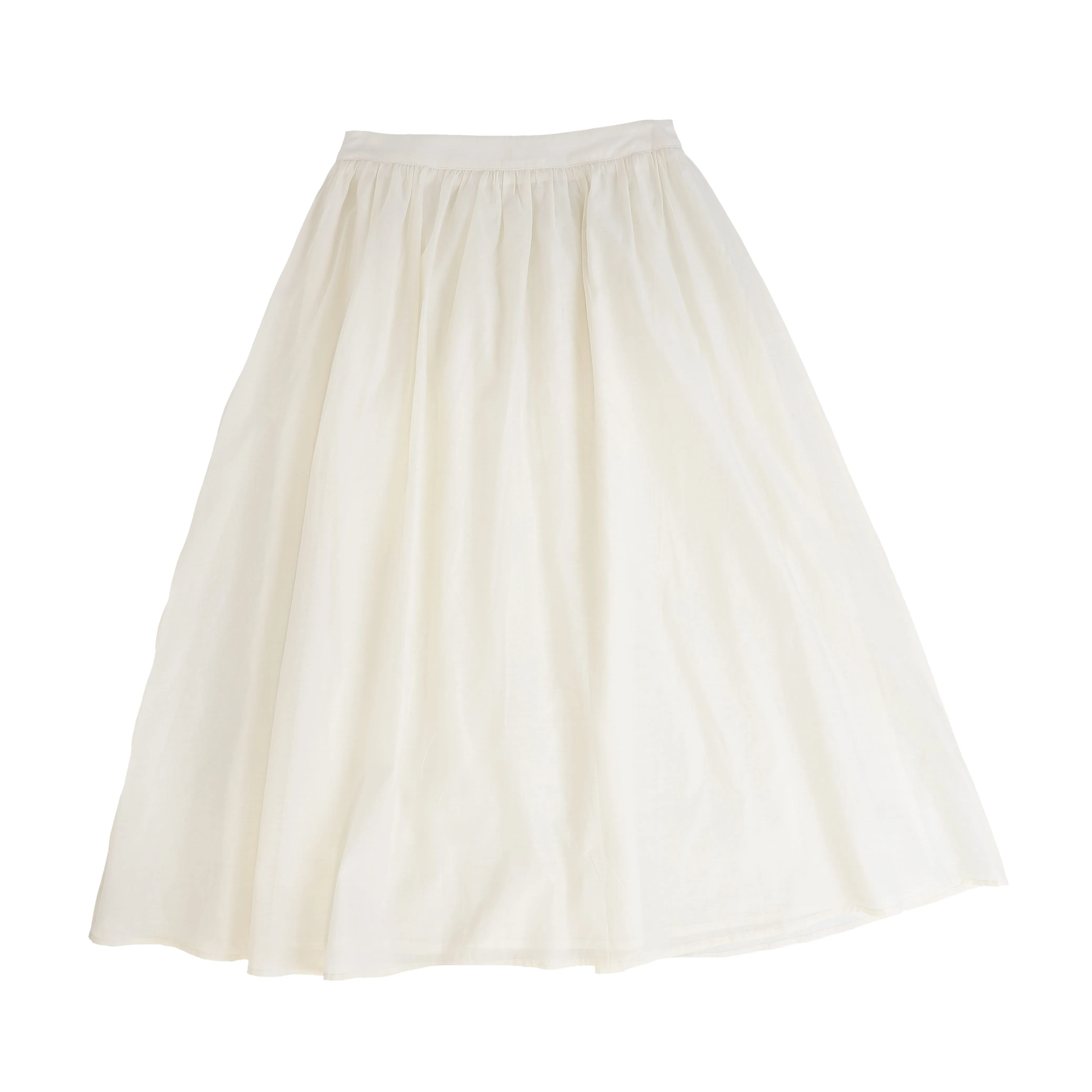 BAMBOO IVORY ORGANZA MIDI SKIRT [FINAL SALE]