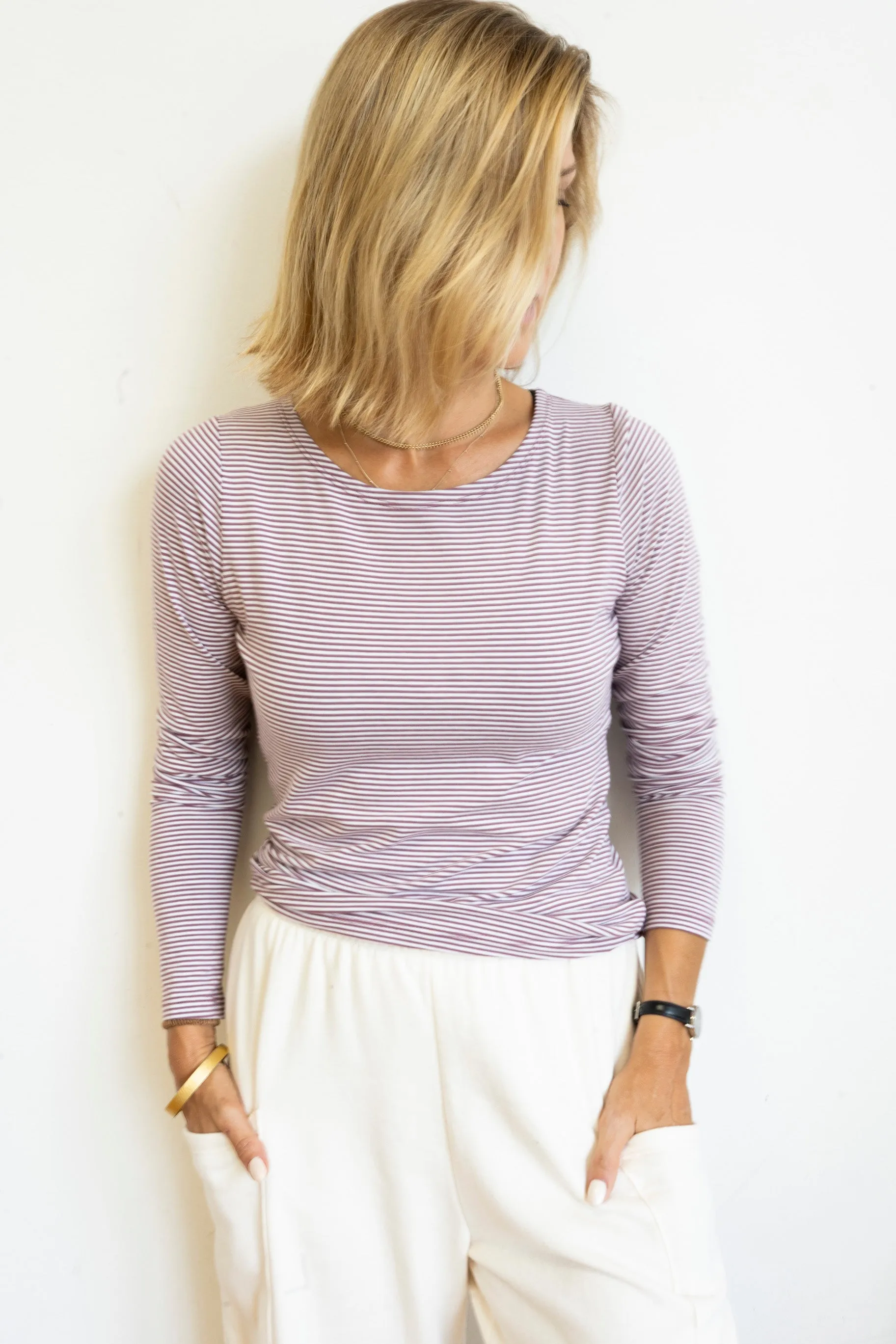 Bamboo long sleeves - striped