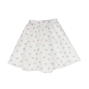 BAMBOO WHITE CHERRY PRINT SKIRT [FINAL SALE]