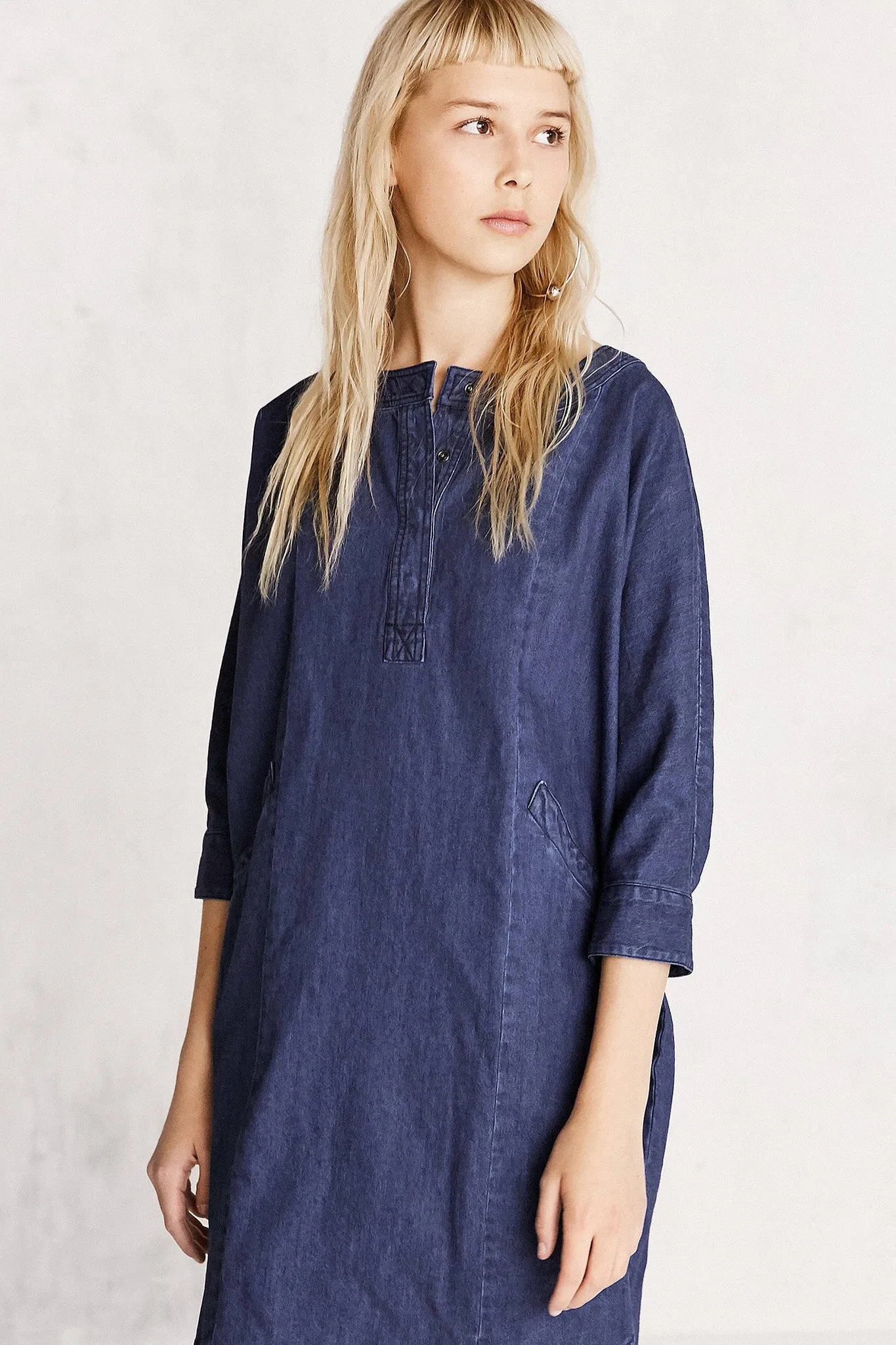 BDG Everly Dolman-Sleeve Denim Mini Dress