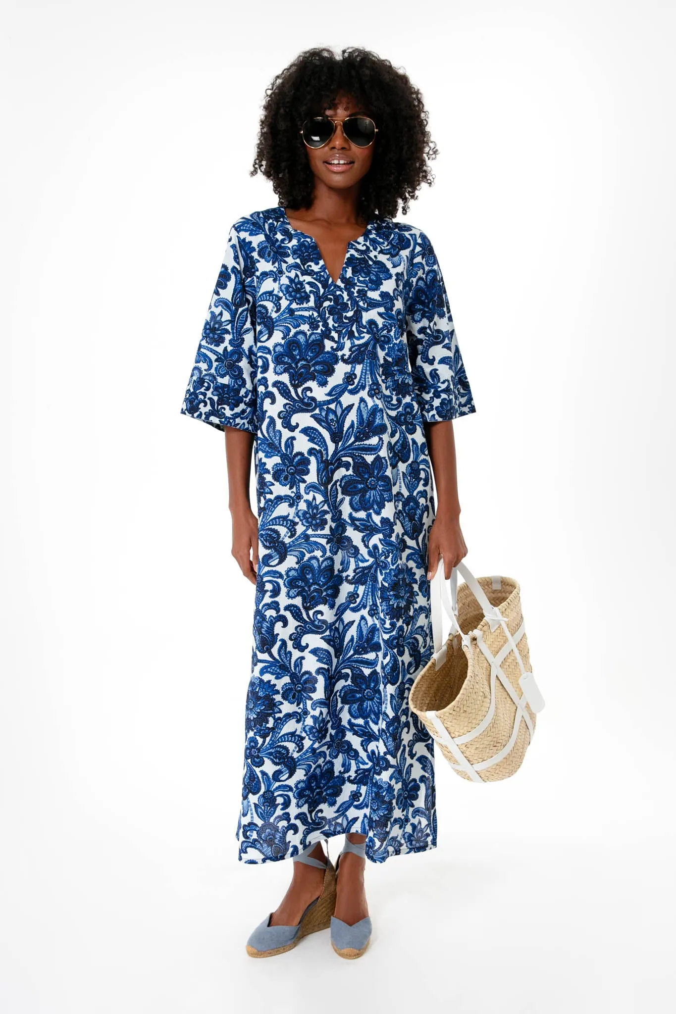 Belize Bloom Maxi Caftan