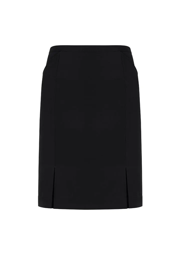 Biz Corporate Womens Front Pleat Detail Straight Skirt (20720)-Clearance