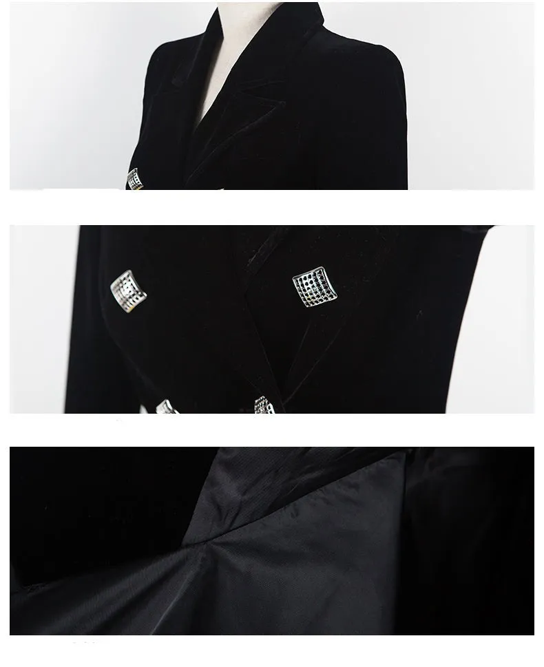 Black Velvet Skirt Suit - Sookyung