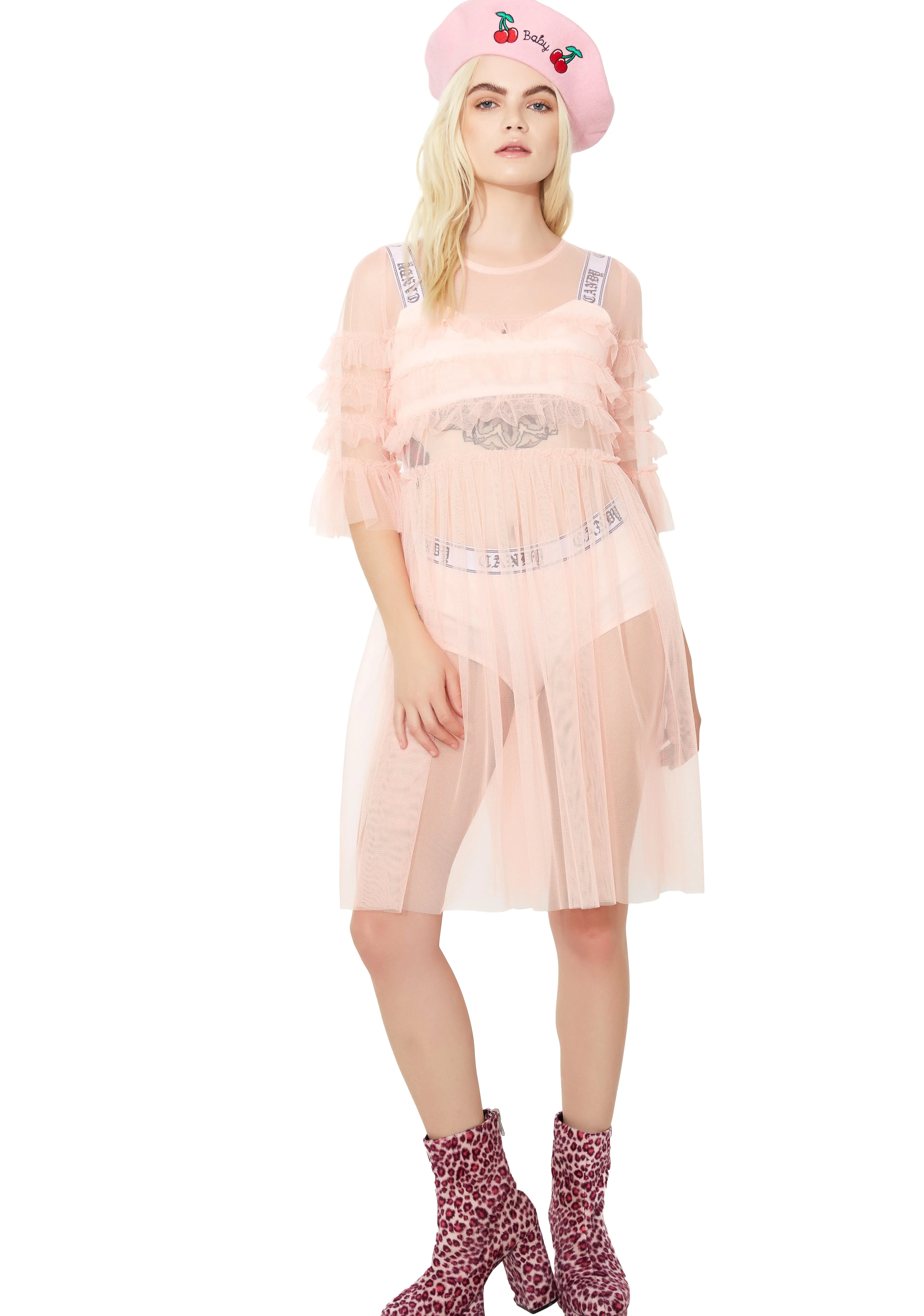 Blush Ophelia Sheer Babydoll Dress