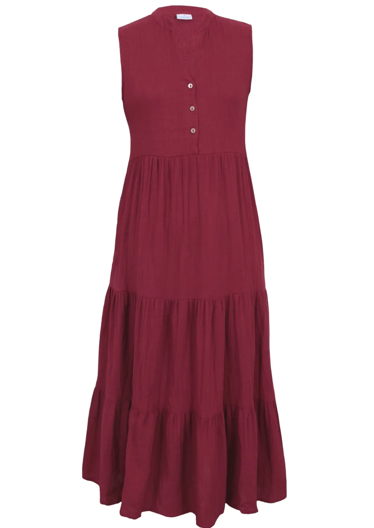 Boho Tiered Maxi Dress Tibetan Red