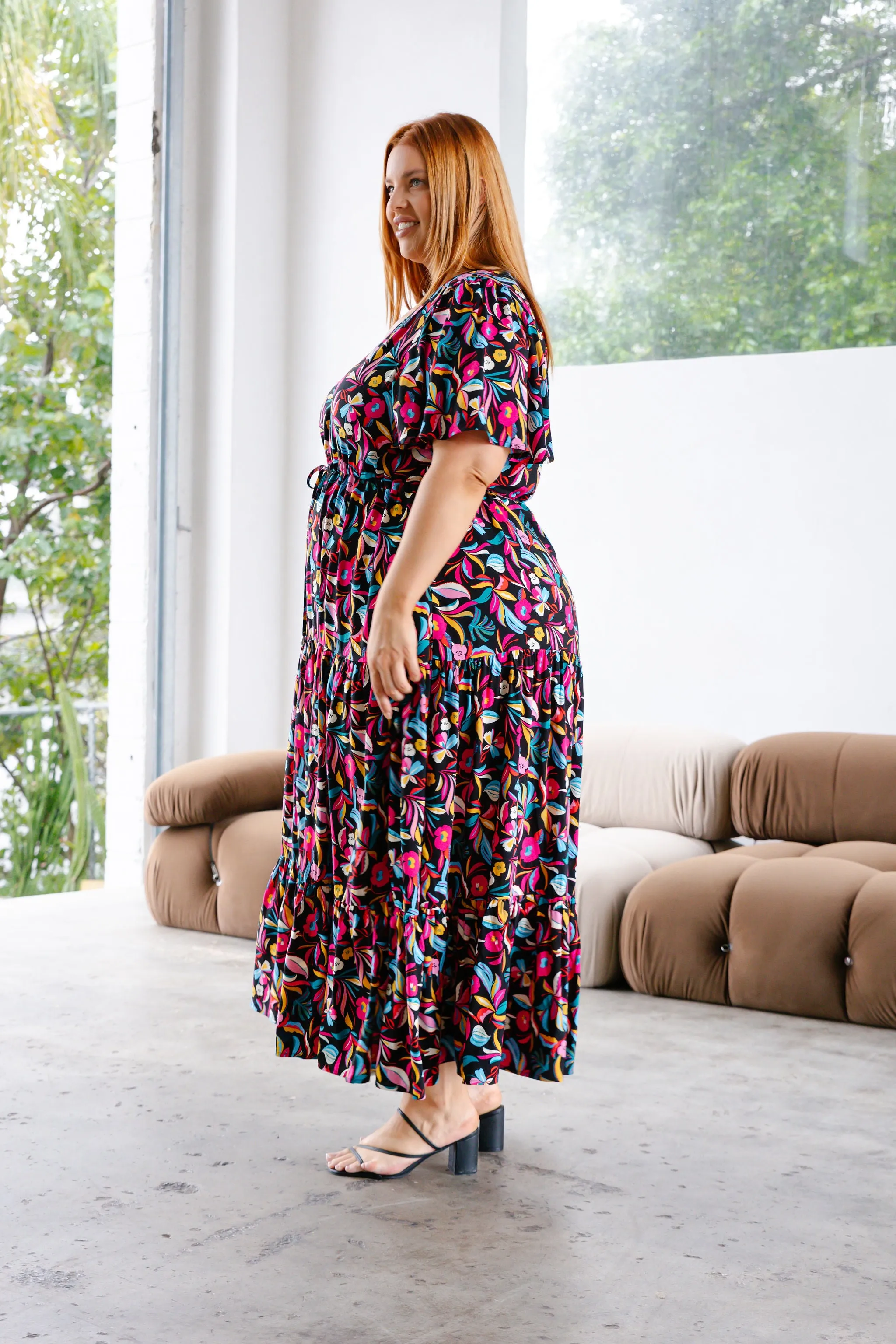 Bonnie Maxi Dress in Night Flora