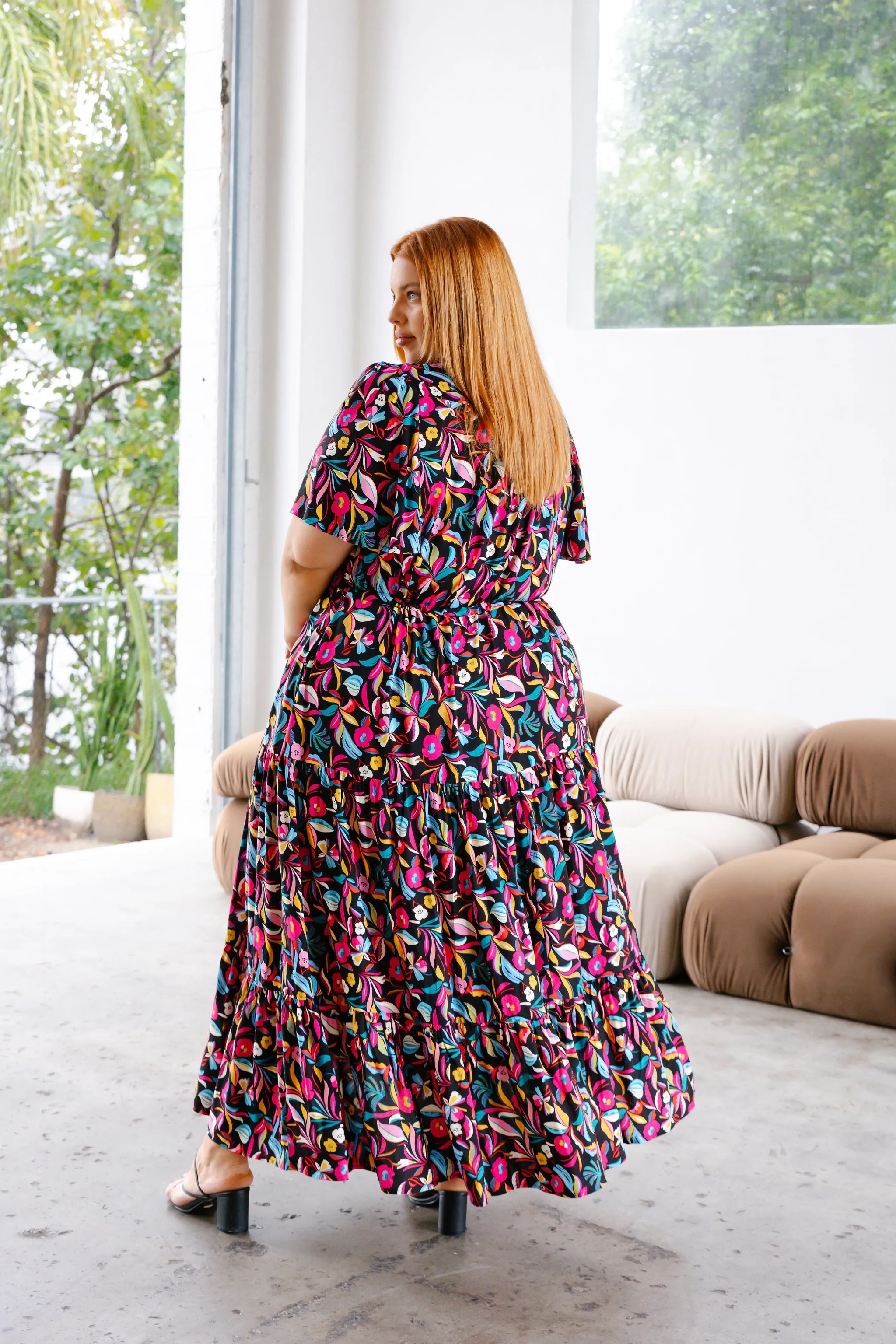 Bonnie Maxi Dress in Night Flora