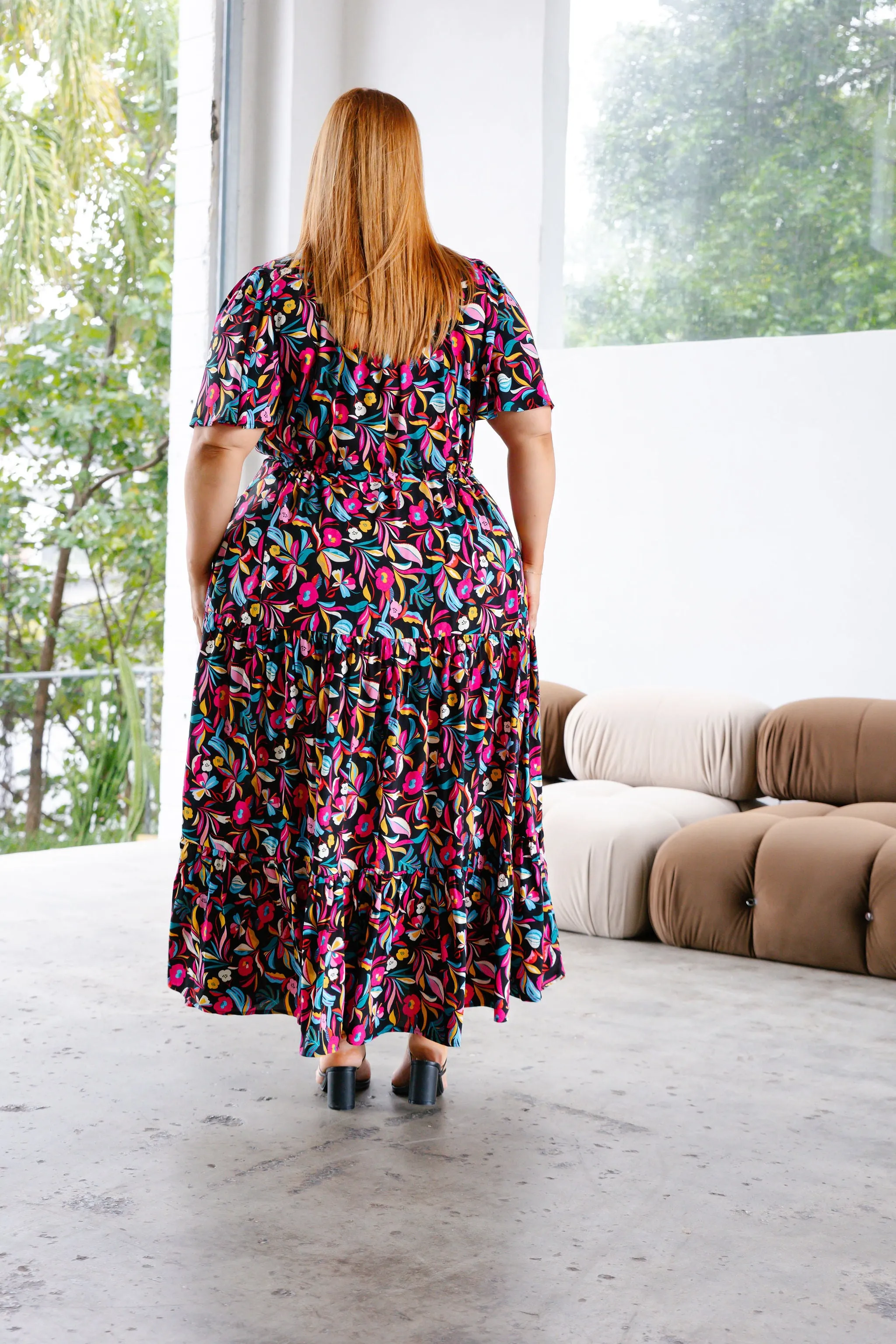 Bonnie Maxi Dress in Night Flora