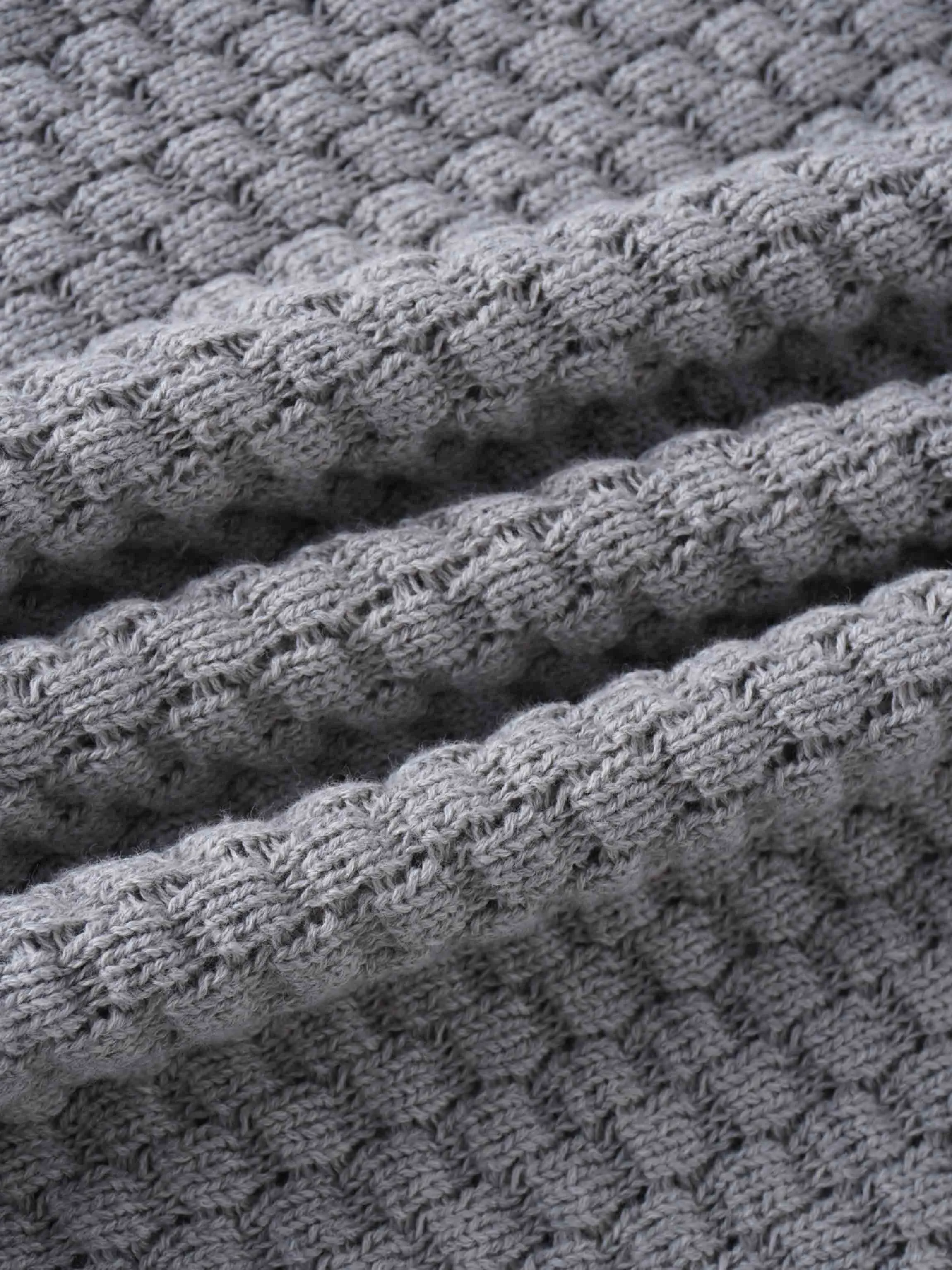 Box Weave Vest-Heathered Grey