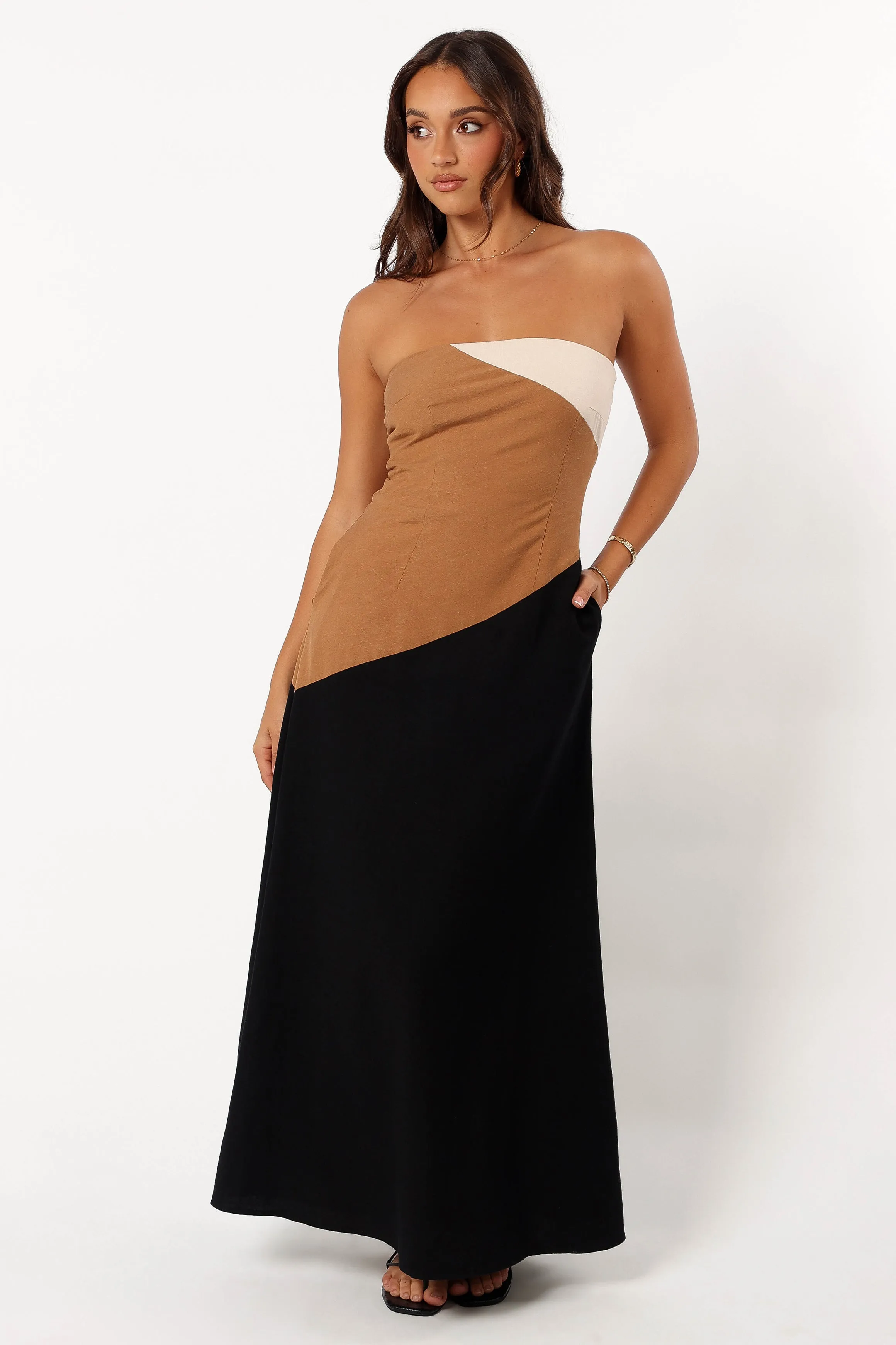 Calissa Maxi Dress - Caramel Multi