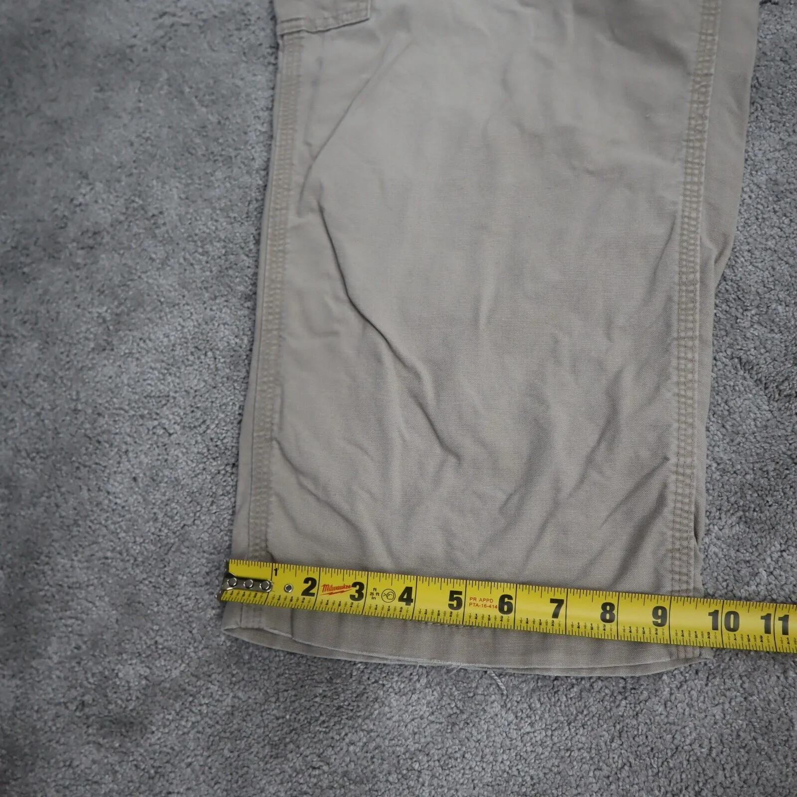 Carhartt Womens Straight Leg Ankle Cropped Chino Pants High Rise Tan Size 36