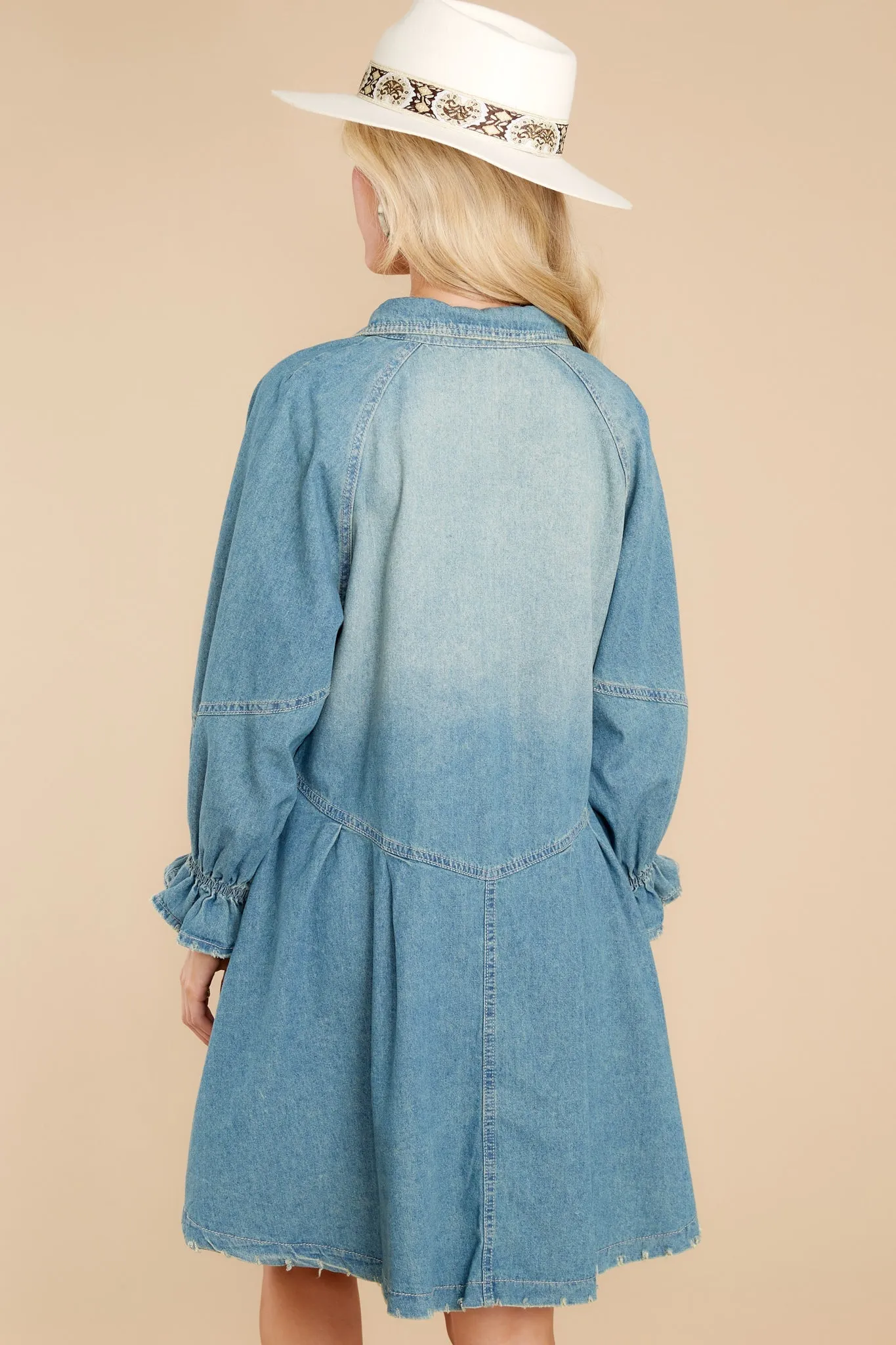 Casual Beauty Medium Wash Denim Dress