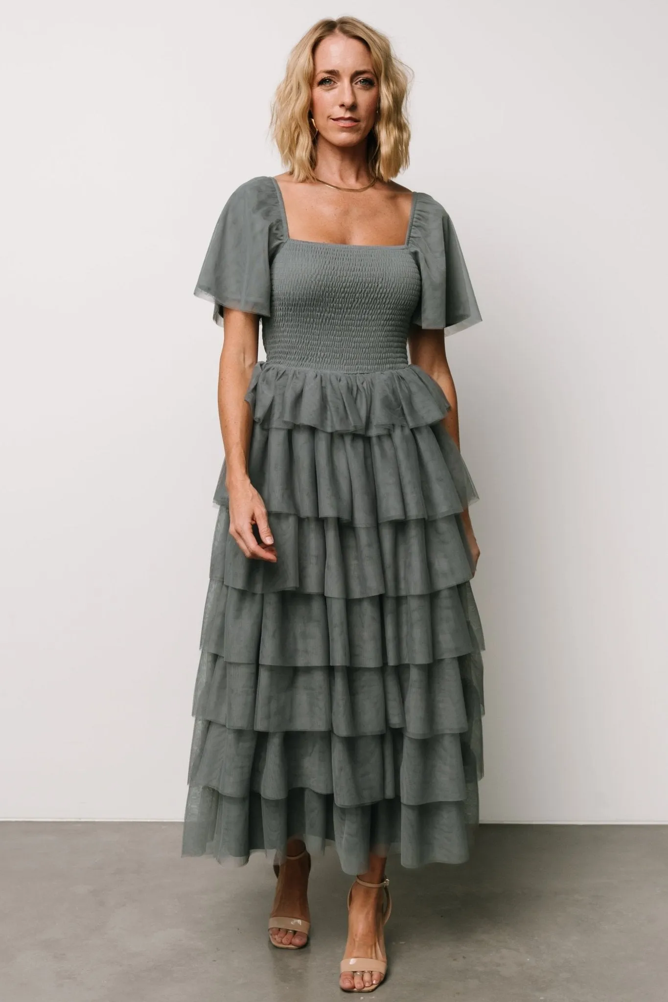 Cherise Tulle Tiered Dress | Blue Sage