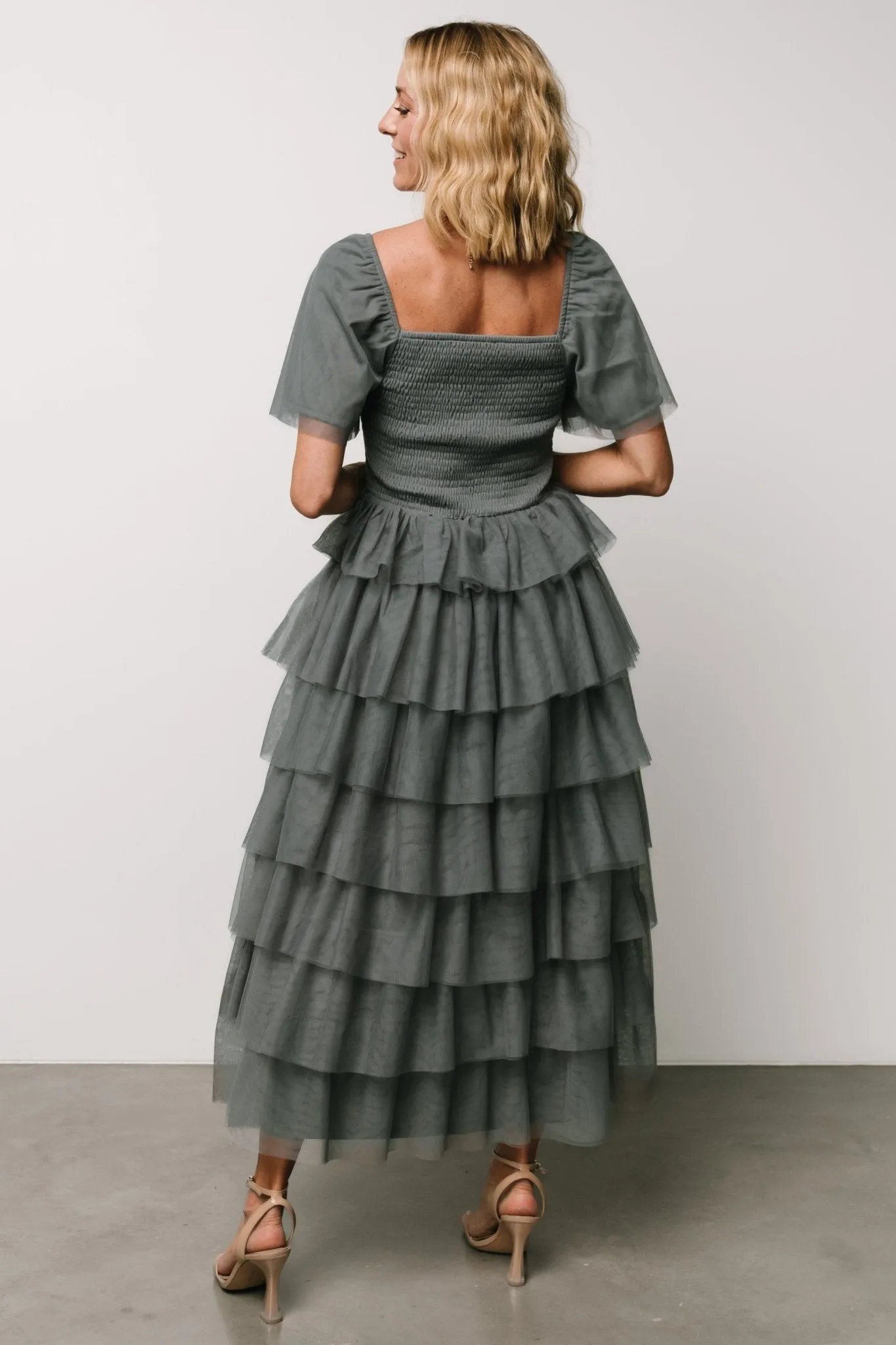 Cherise Tulle Tiered Dress | Blue Sage