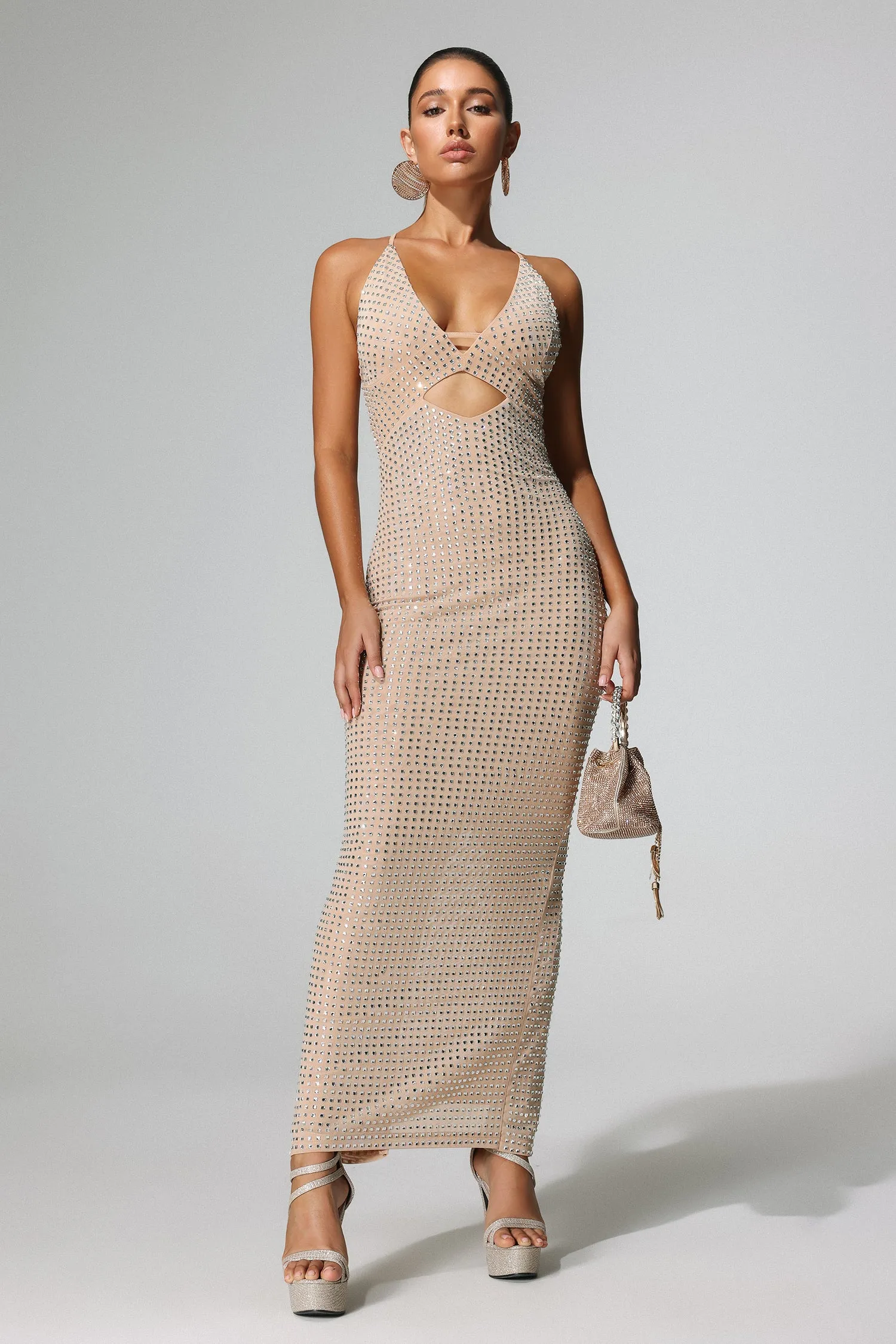 CHIC SPARKLING GLAMOROUS MAXI DRESS