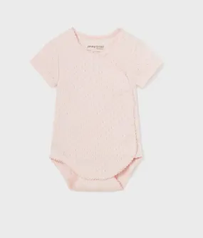 Cotton Detailed Bodysuit | Light Pink