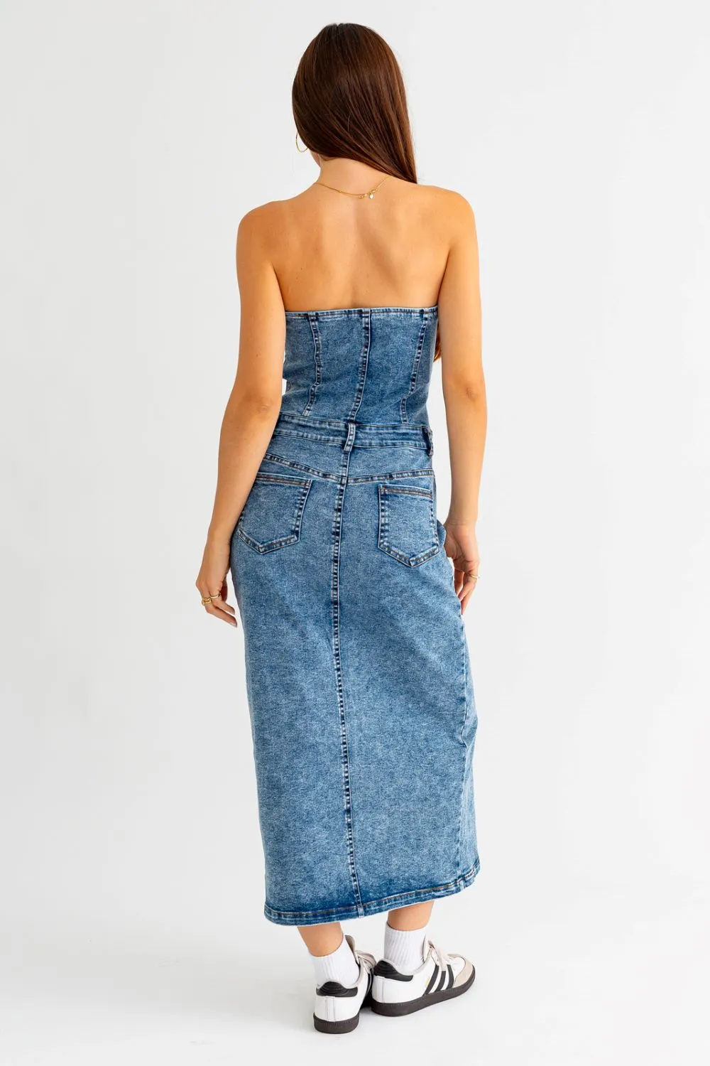 DeeDee Denim Maxi Dress