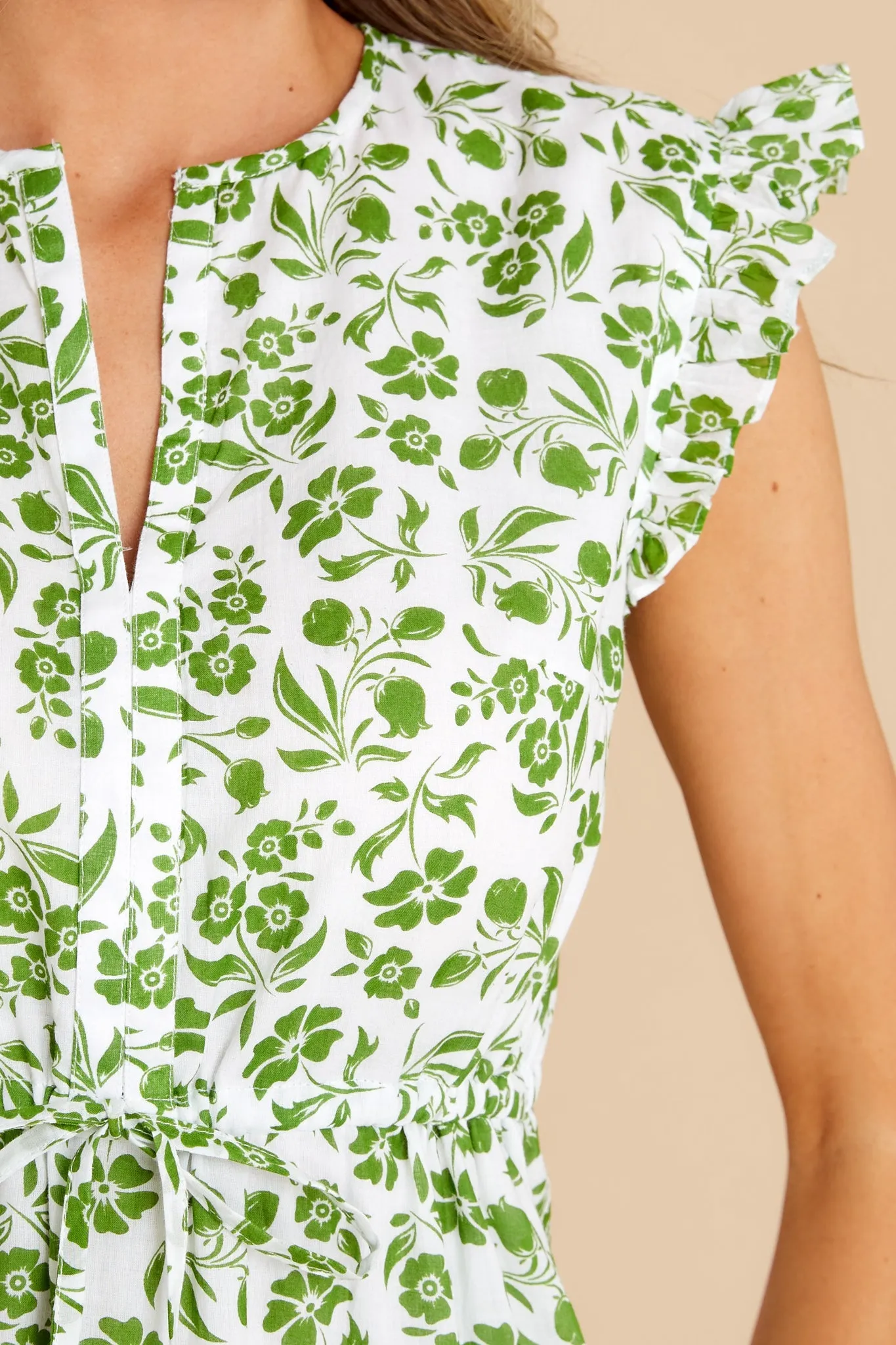 Delia Picnic Lime Floral Dress