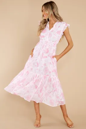 Delia Toile Pink Dress