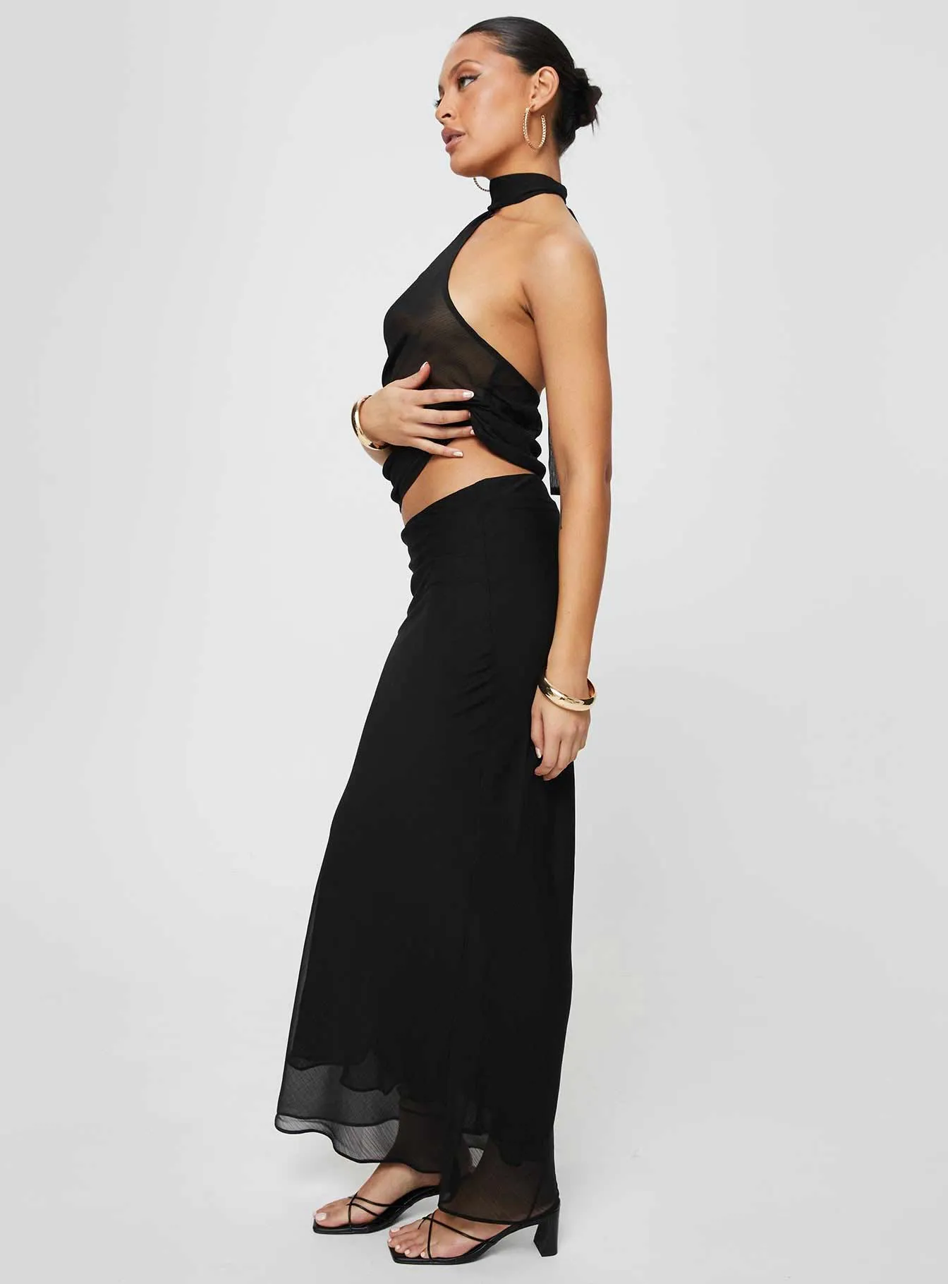 Devon Maxi Skirt Licorice