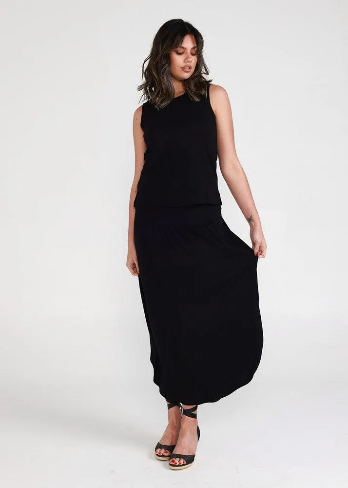 Dionne Ribbed Bamboo Maxi Skirt