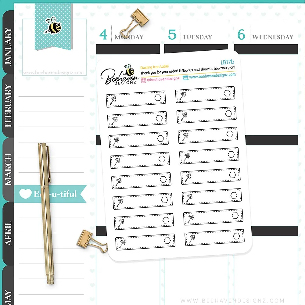 Dusting Cleaning Planner Stickers