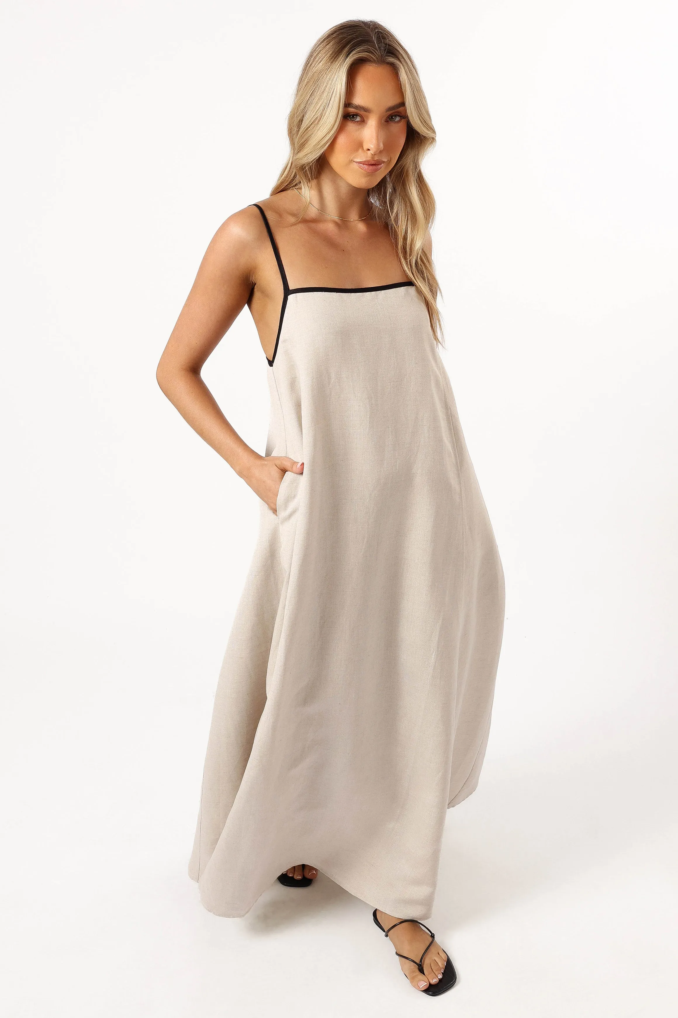 Elliana Maxi Dress - Beige