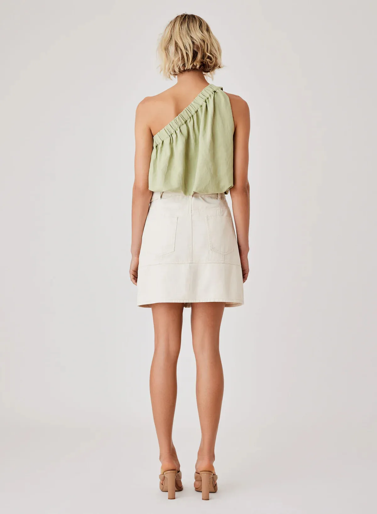 ESMAEE Kokomo Denim Skirt Ivory