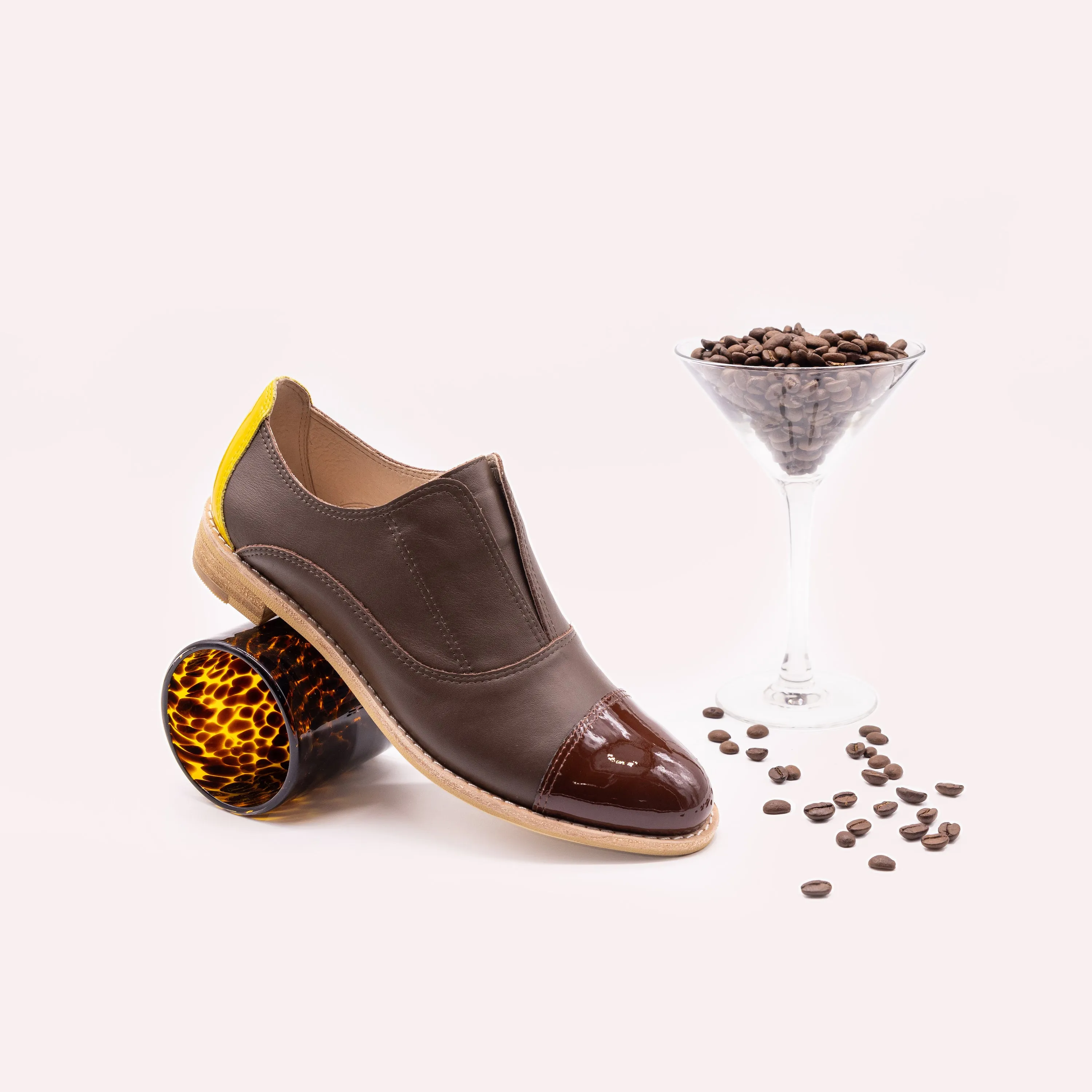 ESPRESSO MARTINI Brown Leather Oxfords